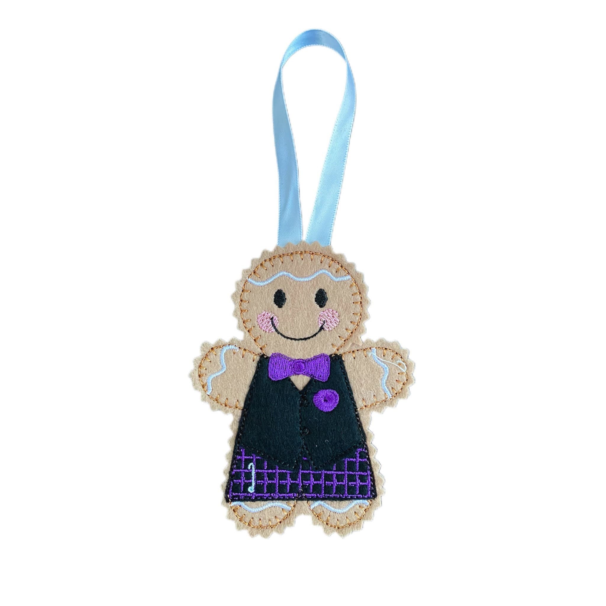 Wedding Scottish Groom Gingerbread Man Felt Decoration