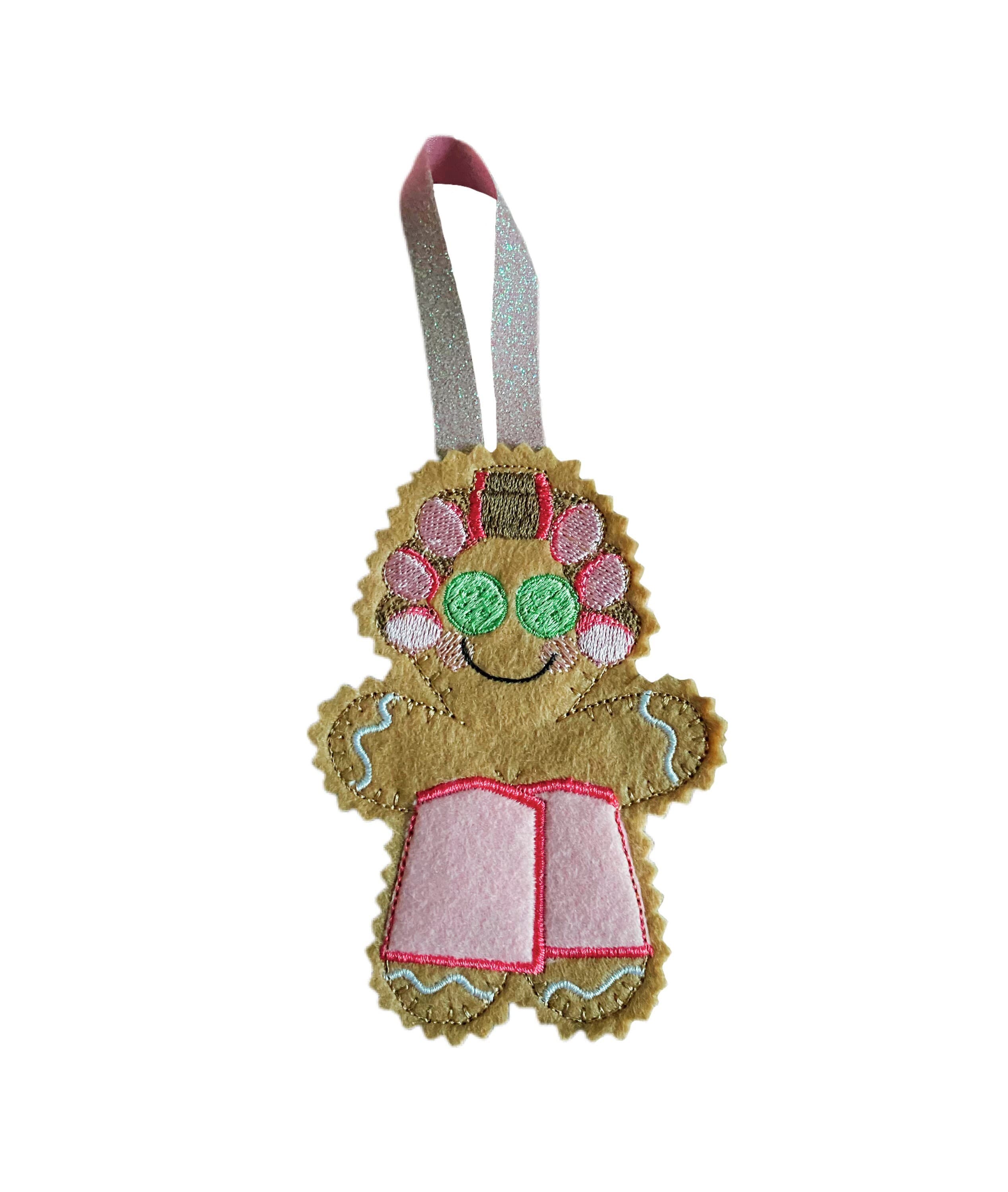 Spa Lady Gingerbread Felt Decoration