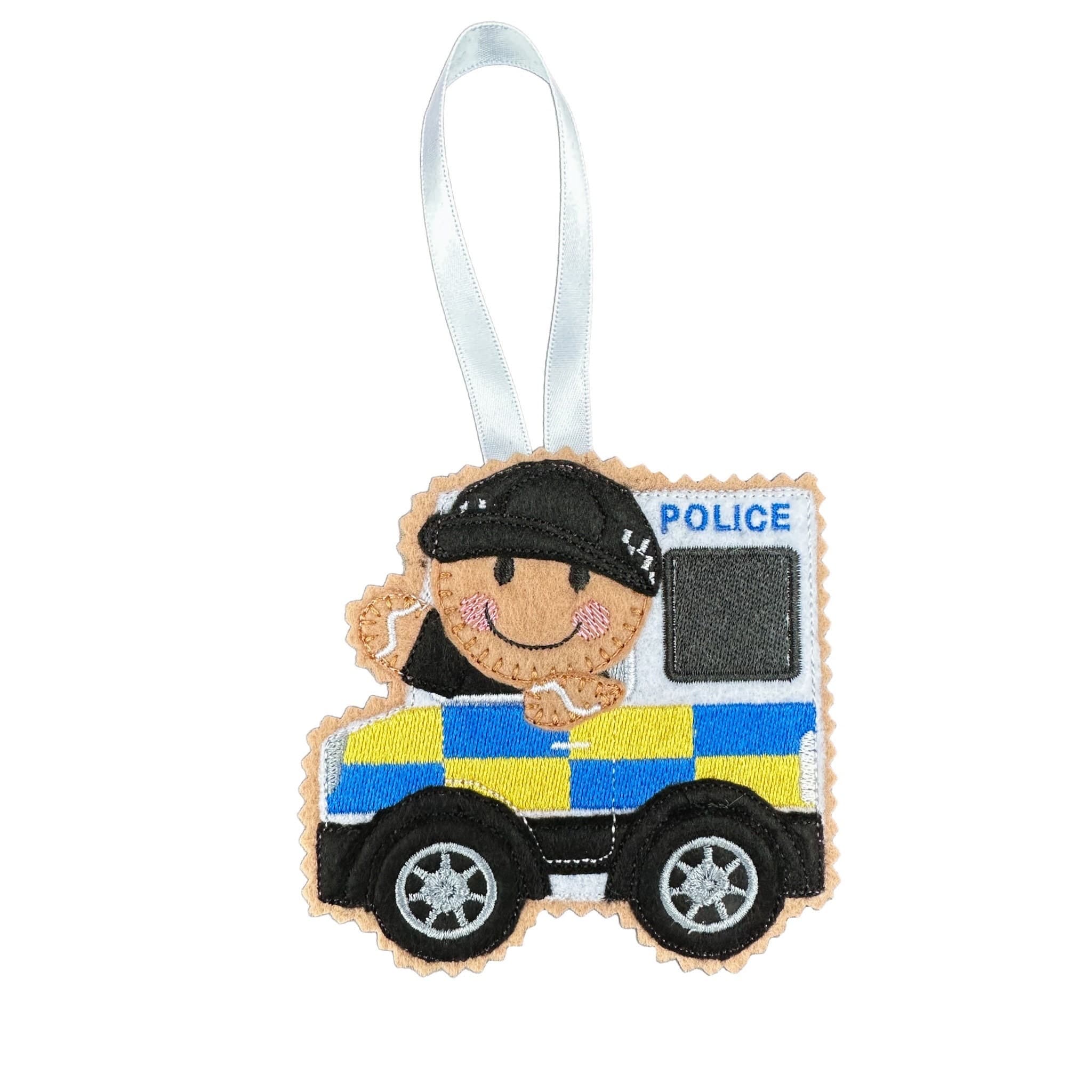 Policeman Gingerbread Man Felt Decoration