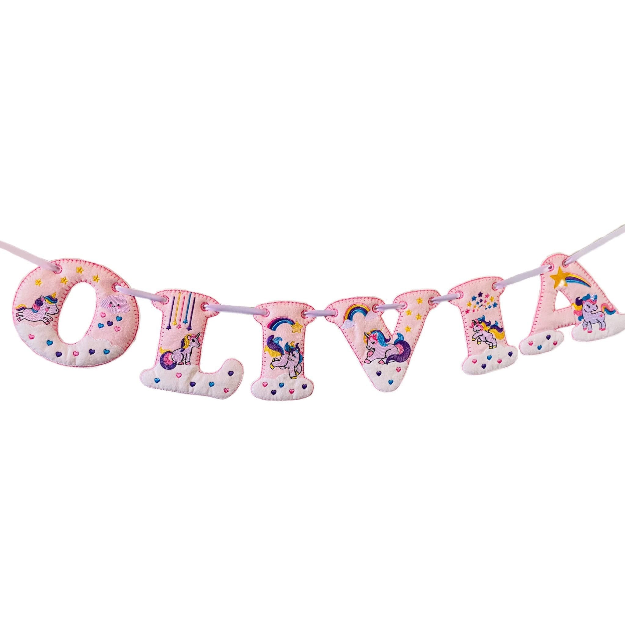 Unicorn Personalised Felt Banner / Bunting