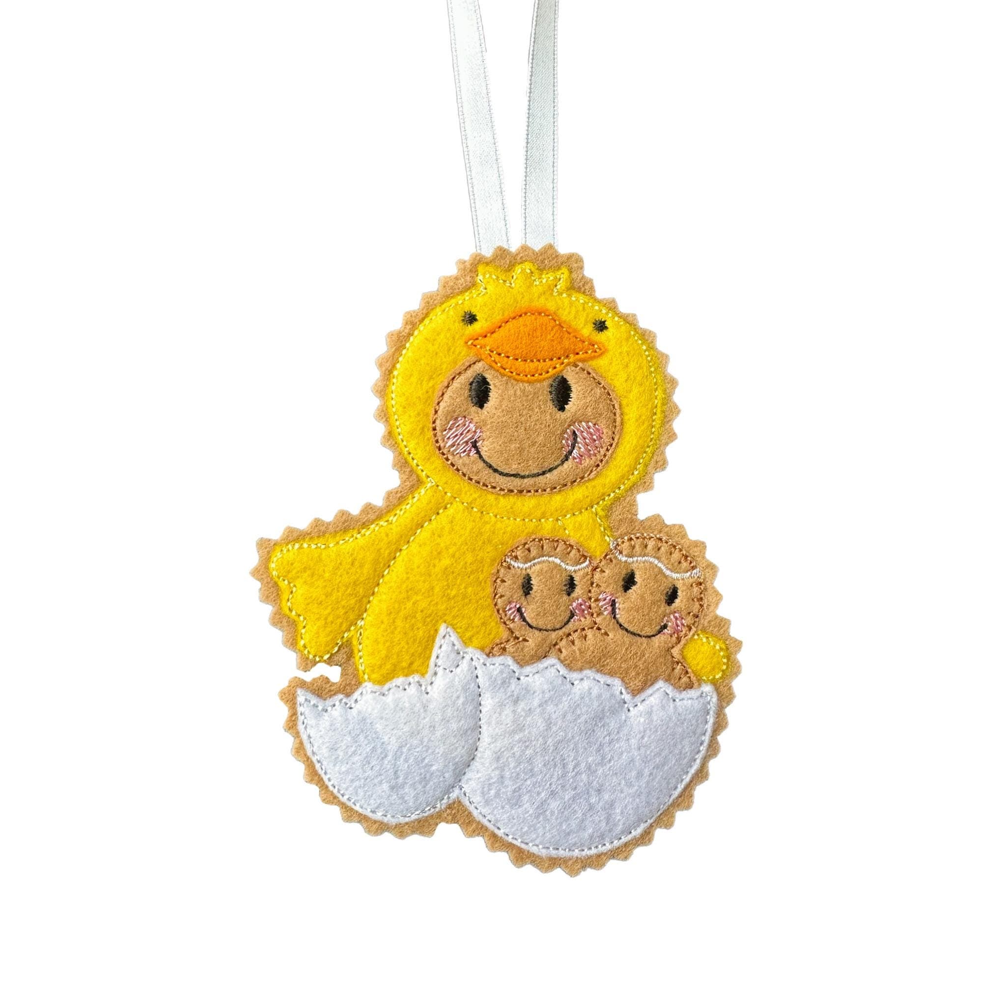 Chicken Family Dress Up Gingerbread Felt Decoration