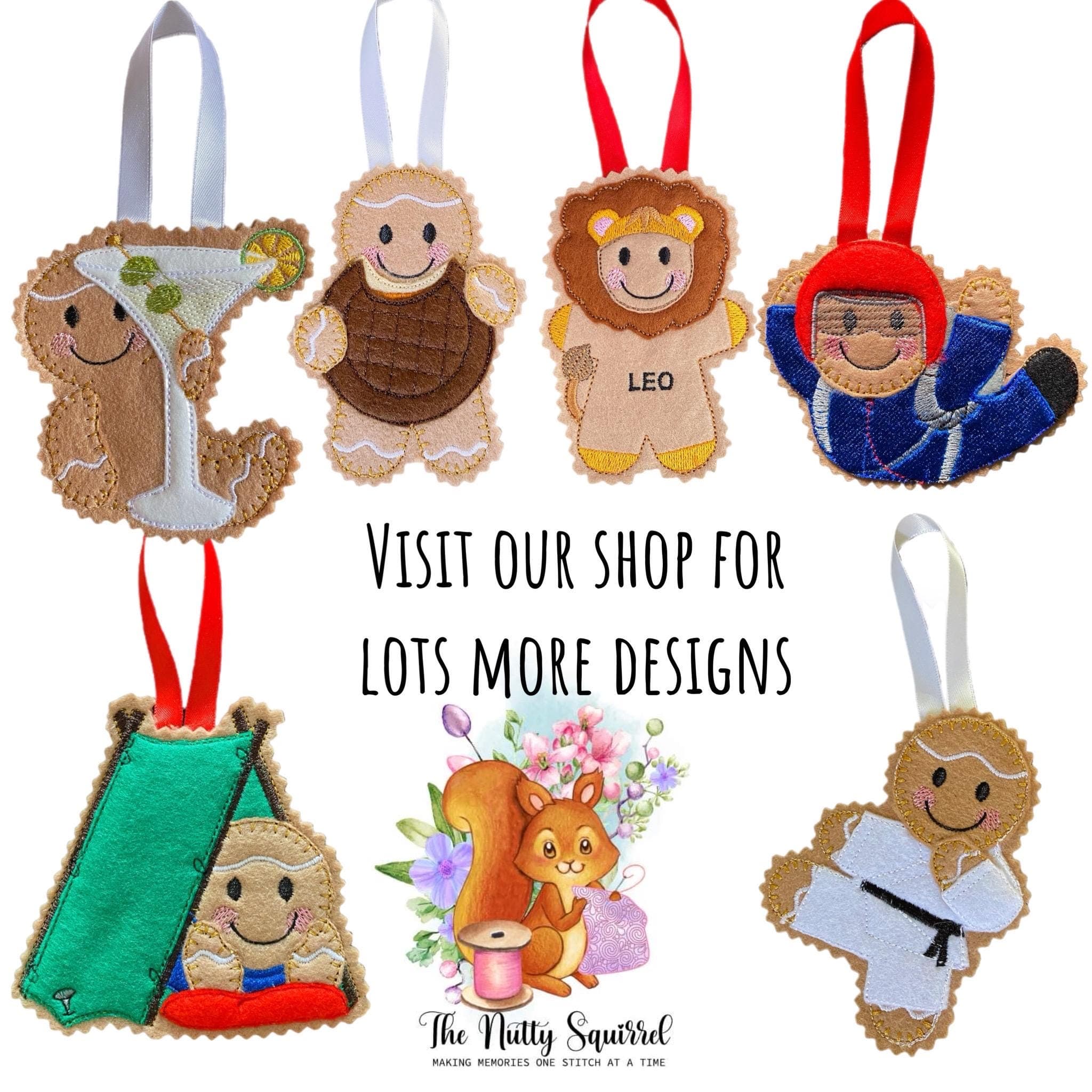 Cobbler Gingerbread Man Felt Decoration — image 2