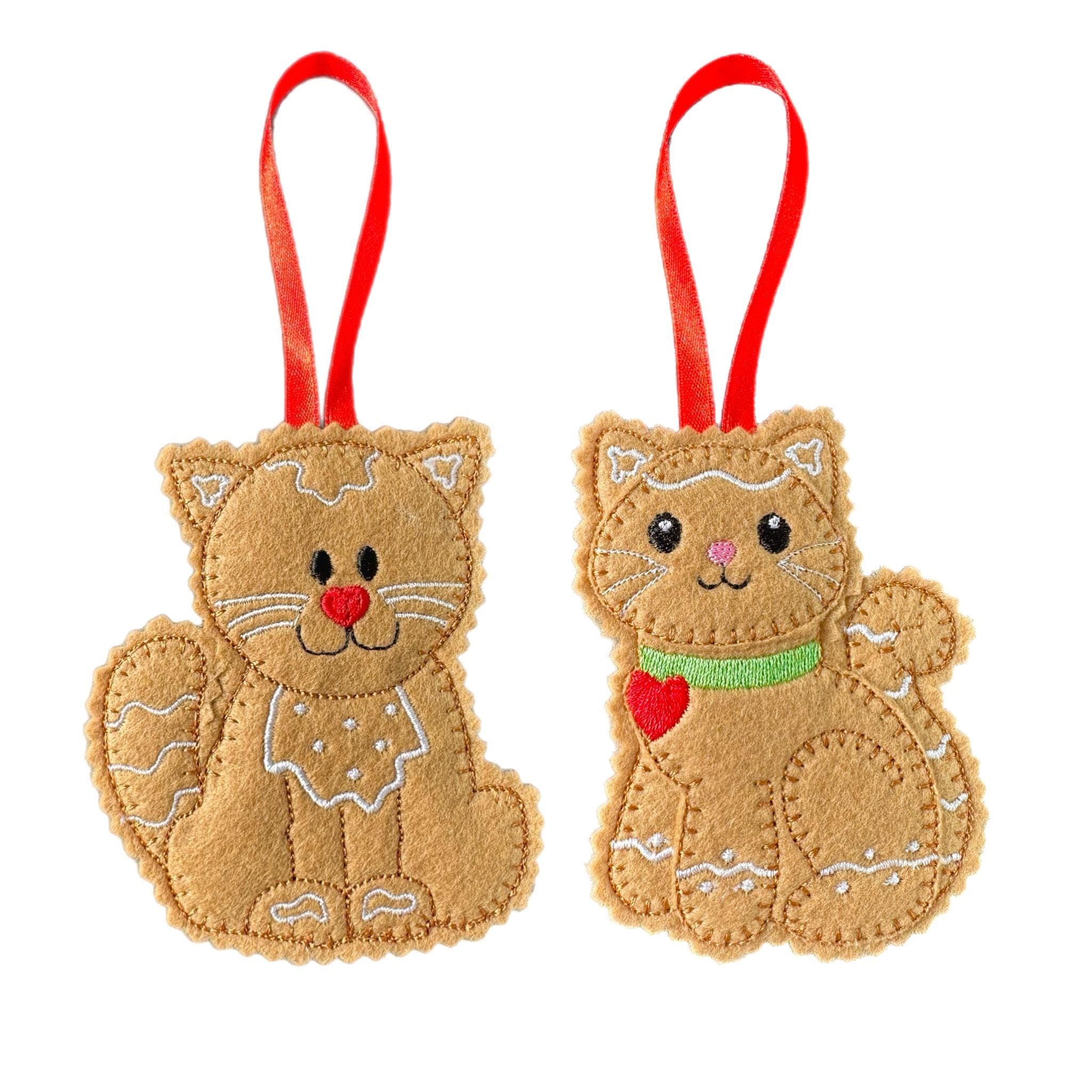 Cat Gingerbread Decorations – Choice of Two Designs