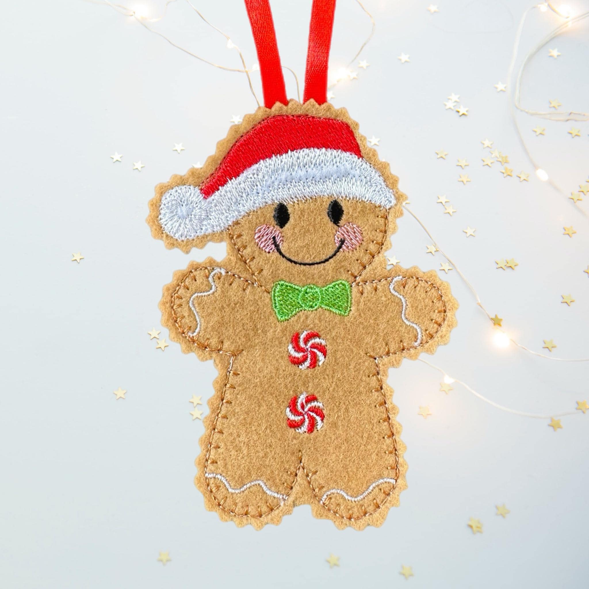 Christmas Gingerbread Man Felt Decoration