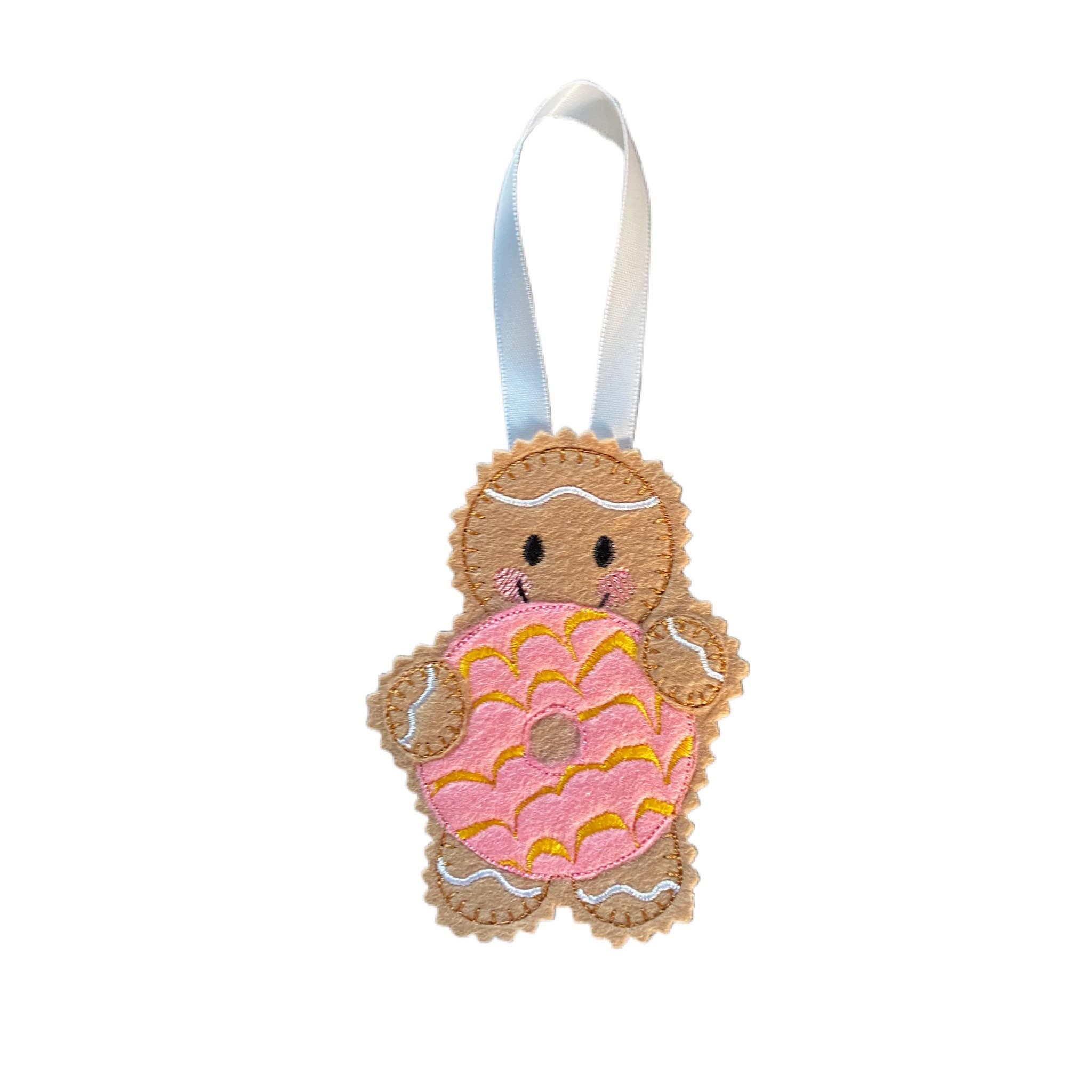 Iced Ring Biscuit Gingerbread Man Felt Decoration