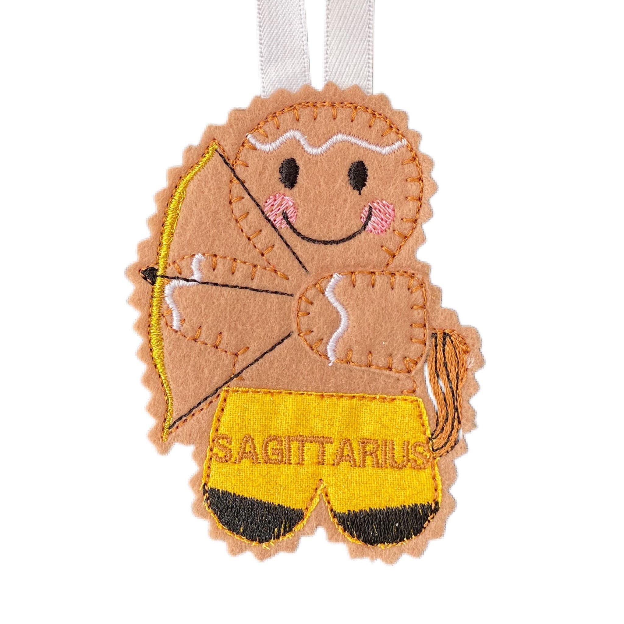Horoscope Sagittarius Starsign Gingerbread Man Felt Decoration — image 2