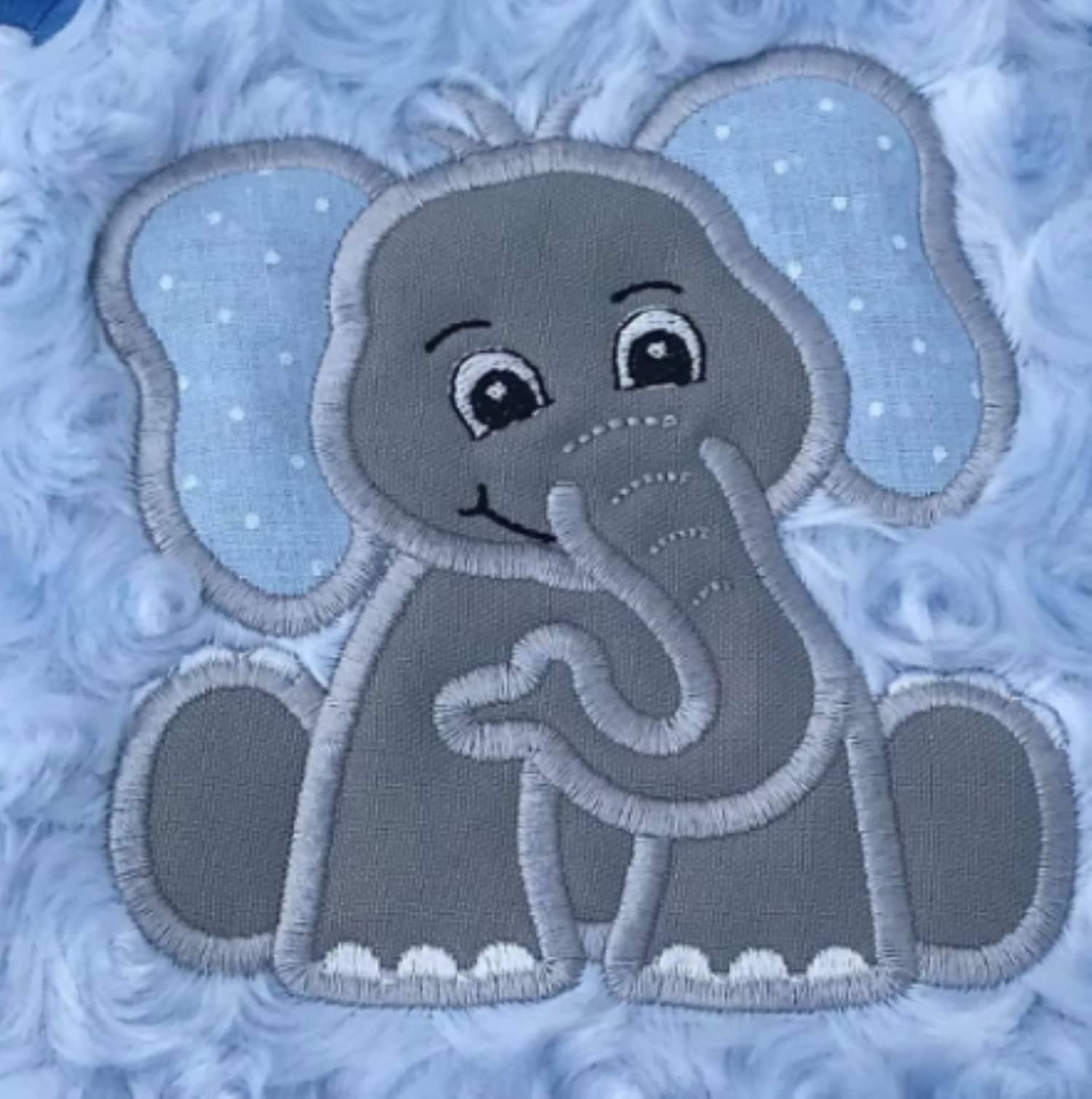 Personalized Baby Blanket: Embroidered Elephant Fleece Keepsake — image 2