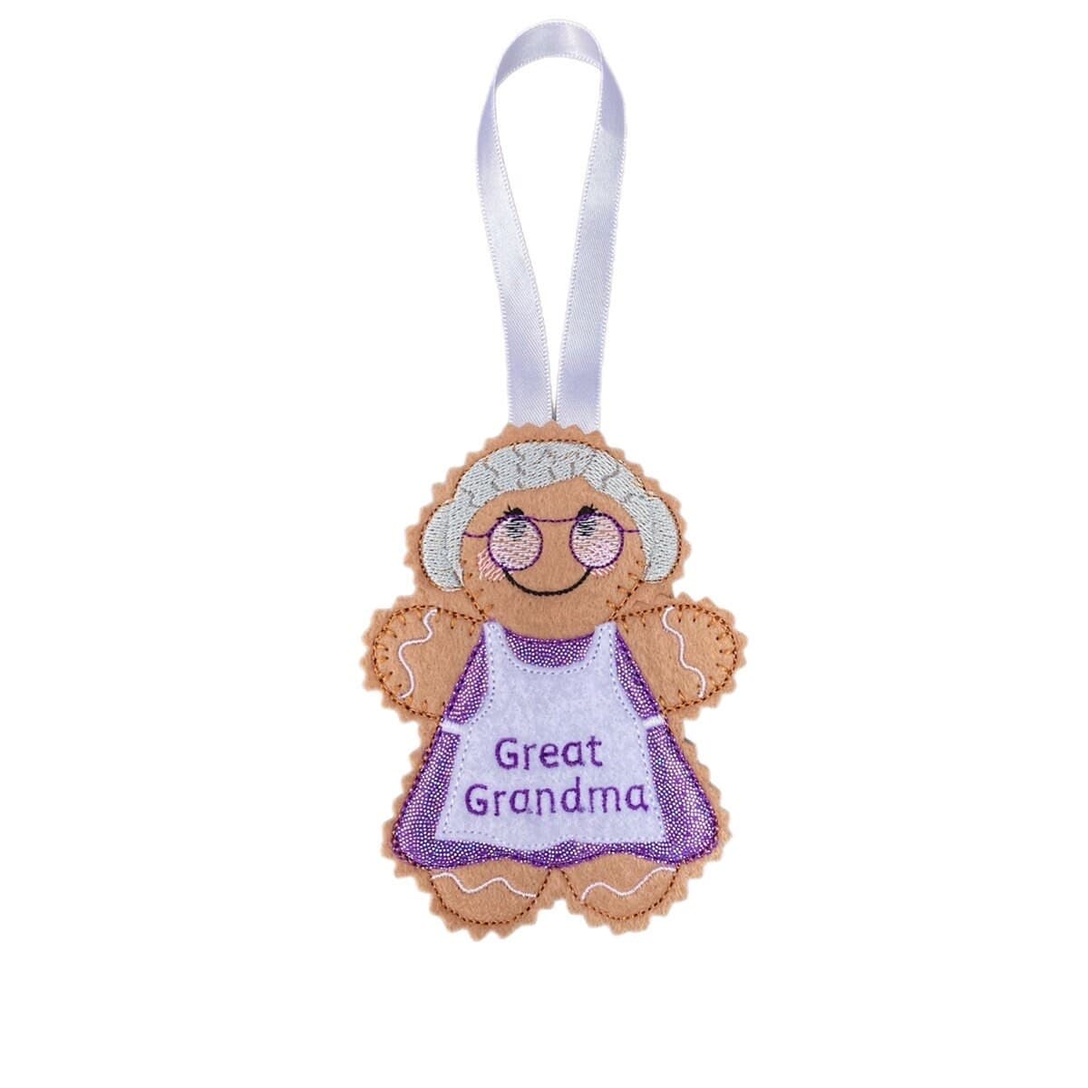 Grandma/Granny/Gran/Nan/Nanny/Nanna/Nannie Gingerbread Man Felt Decoration — image 3