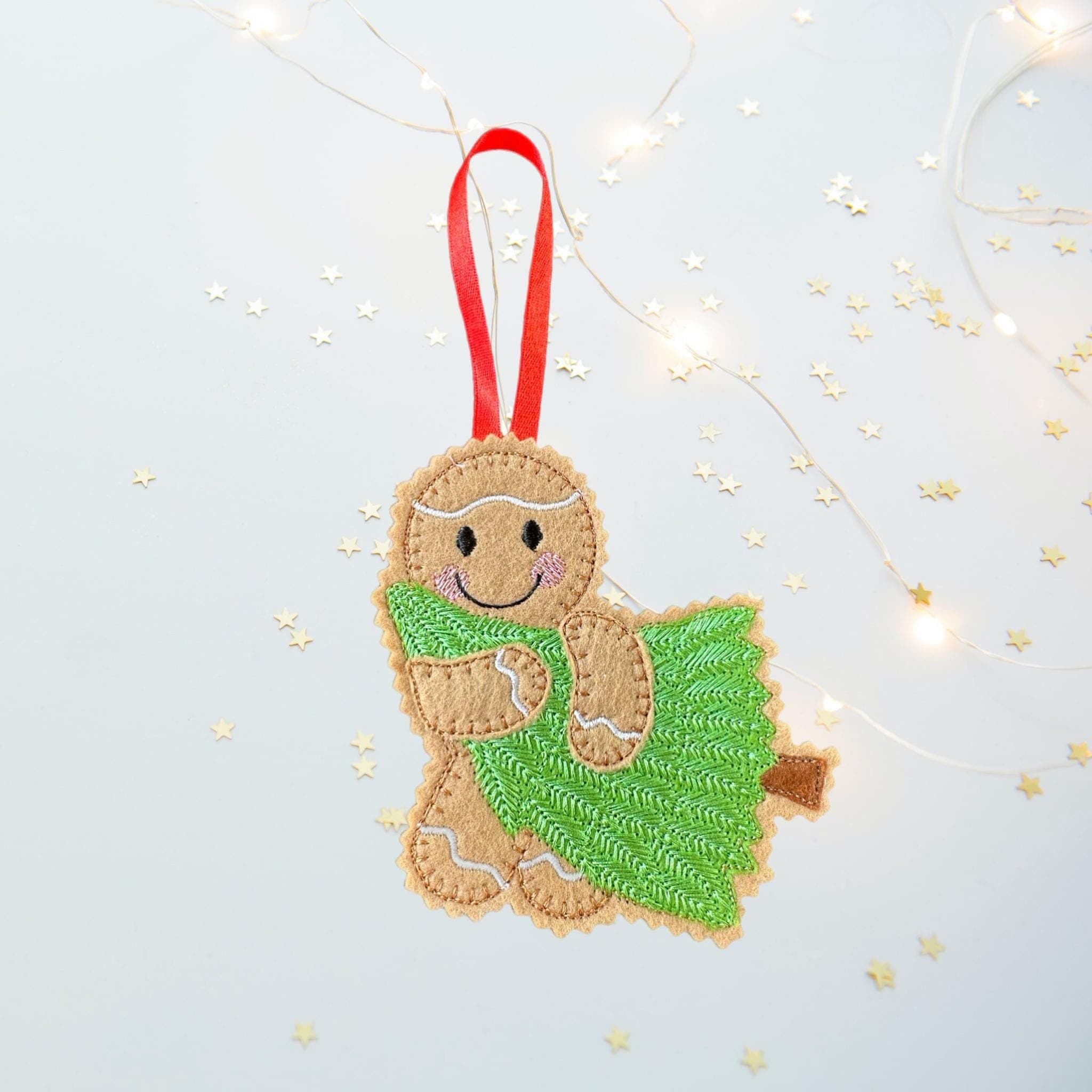 Christmas Tree Gingerbread Felt Decoration – Tree Shopping — image 2