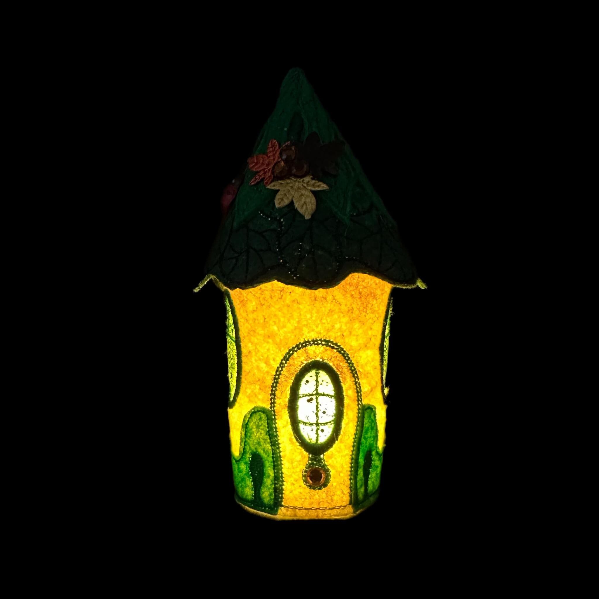Whimsical Woodland Yellow Fairy House — image 5