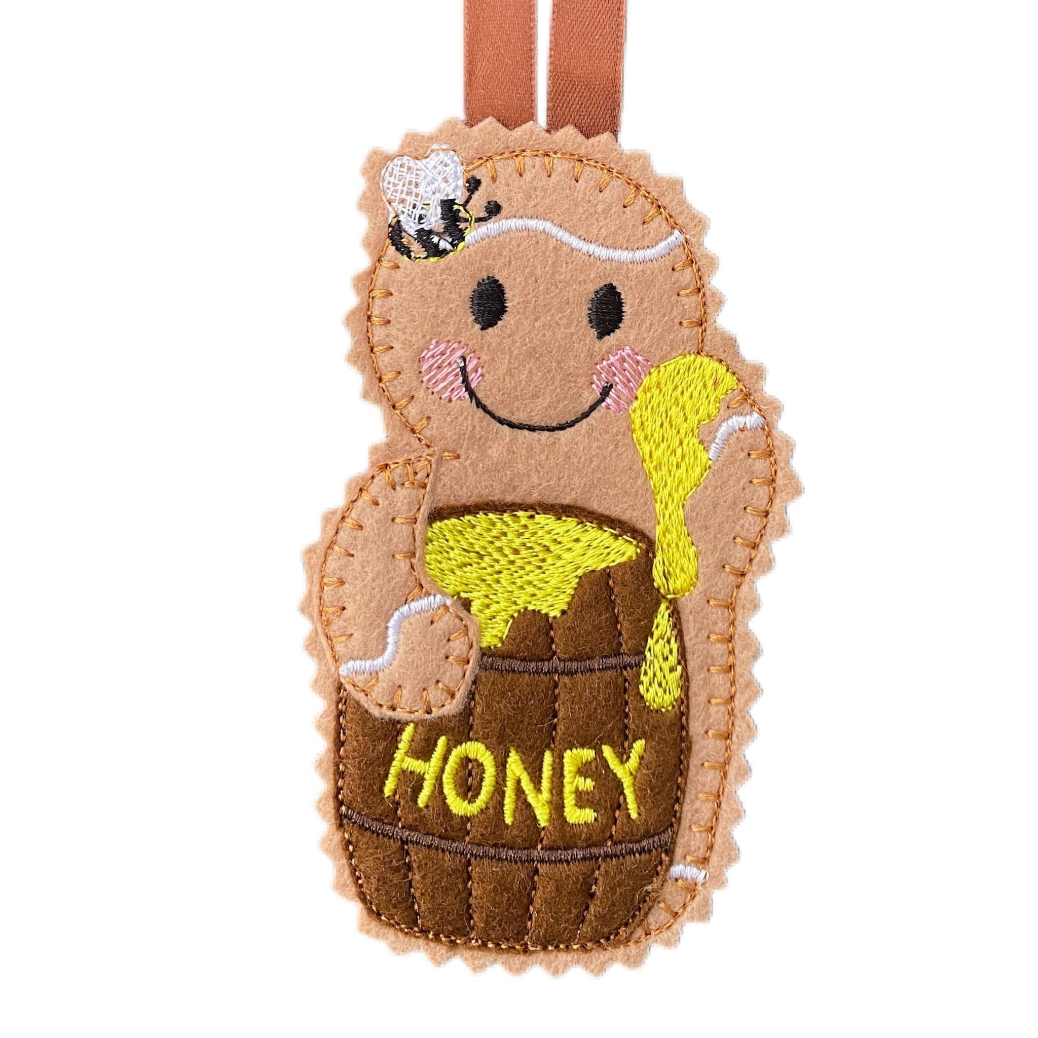 Honey Pot Gingerbread Man Felt Decoration — image 2