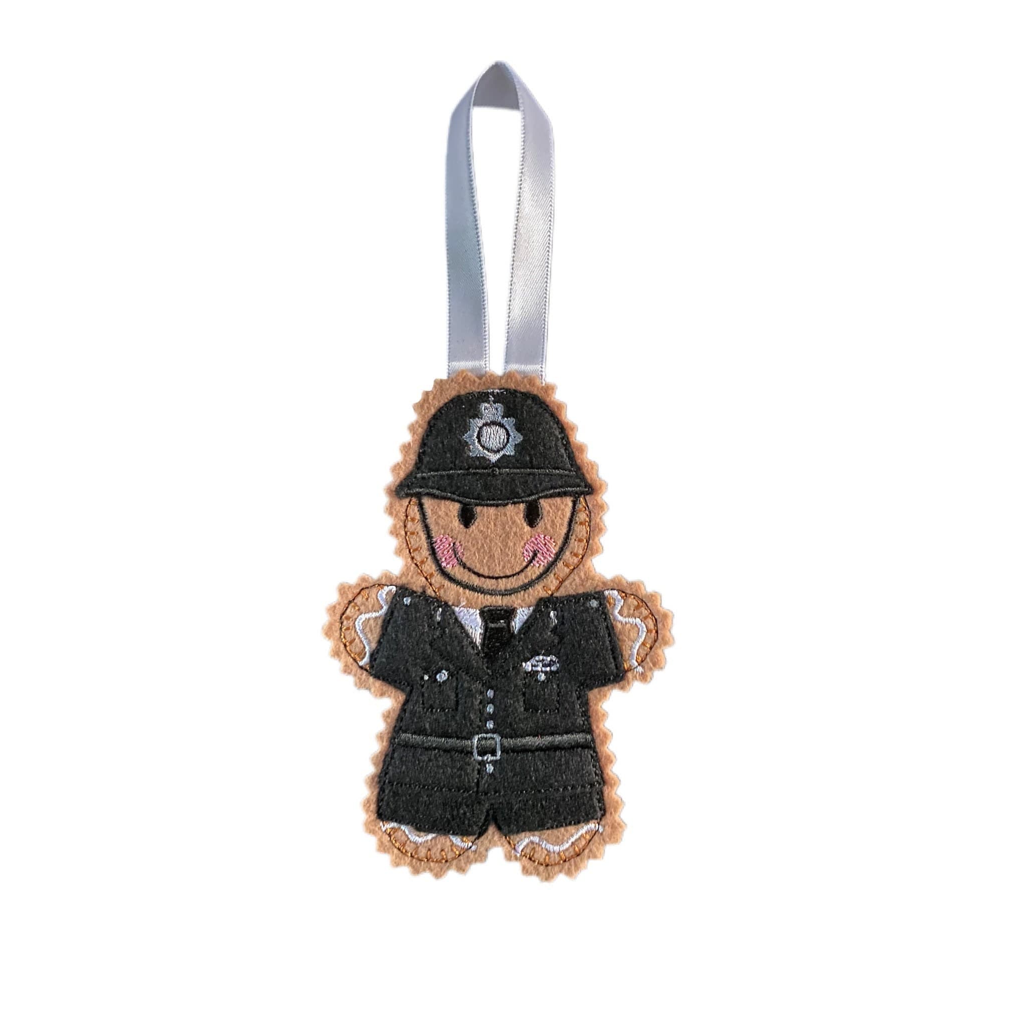 Policeman Gingerbread Man Felt Decoration