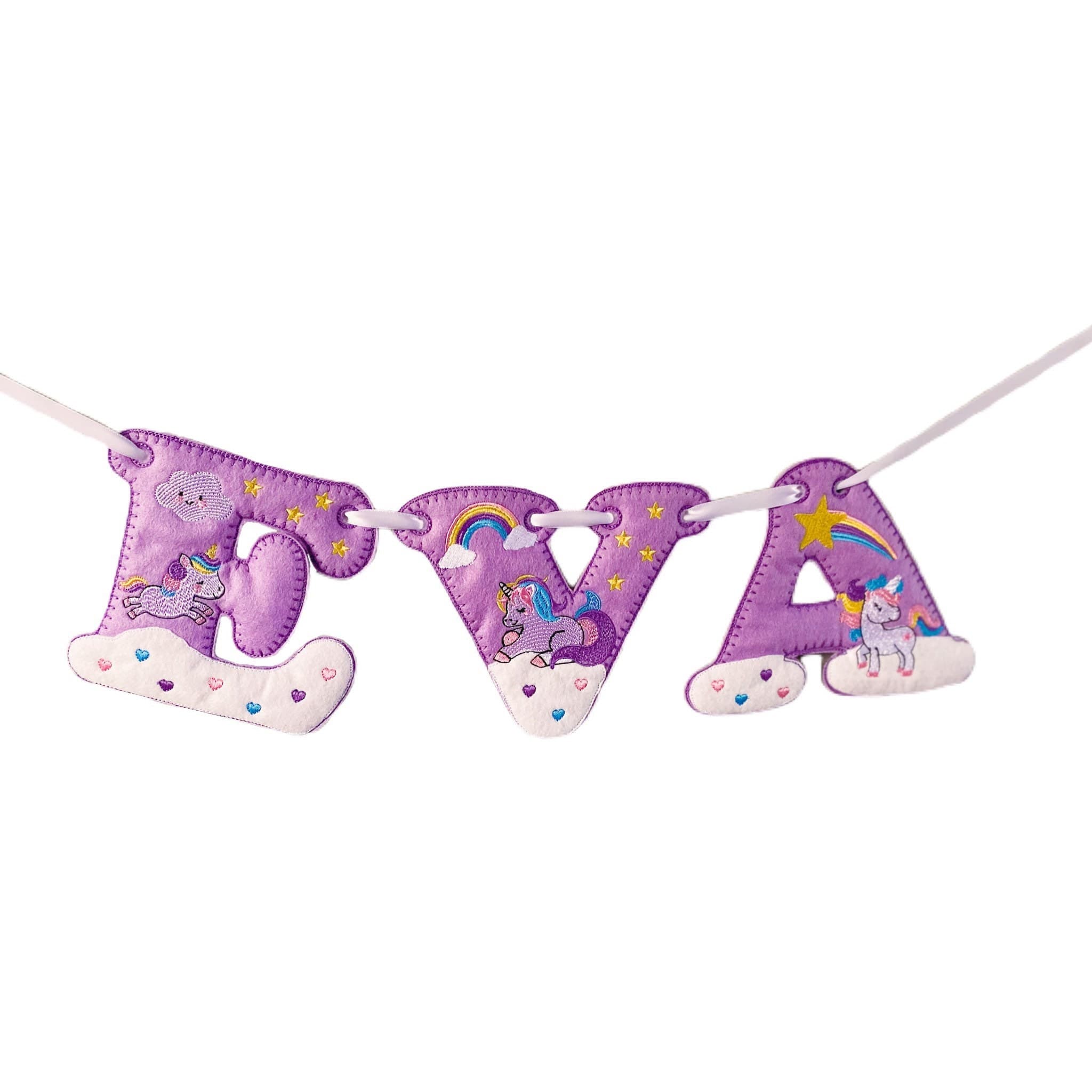Unicorn Personalised Felt Banner / Bunting