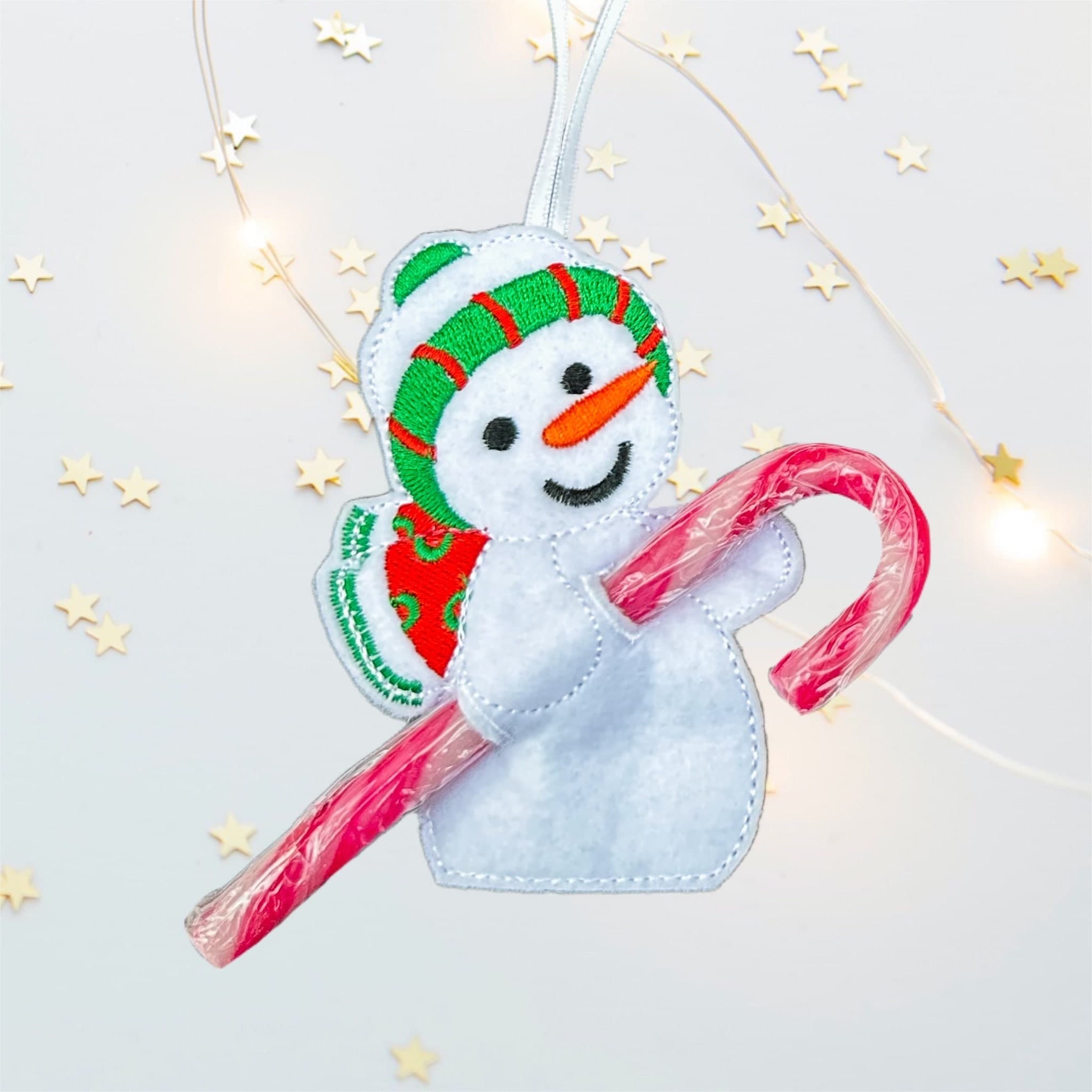 Snowman / Snowwoman Candy Cane Holder — image 2