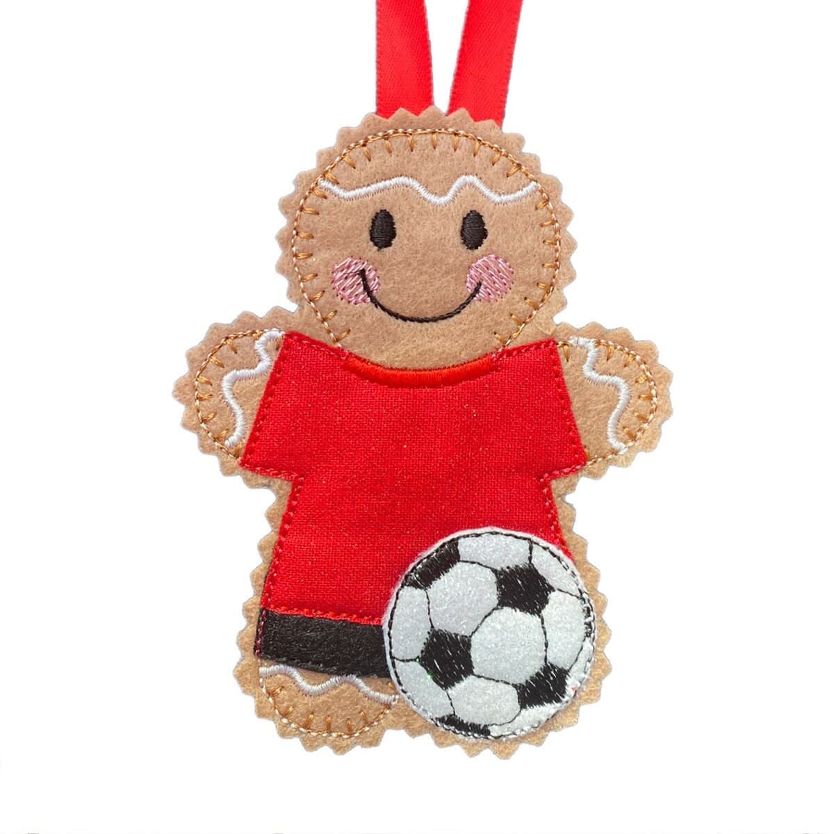 Football Gingerbread Man Felt Decoration — image 2