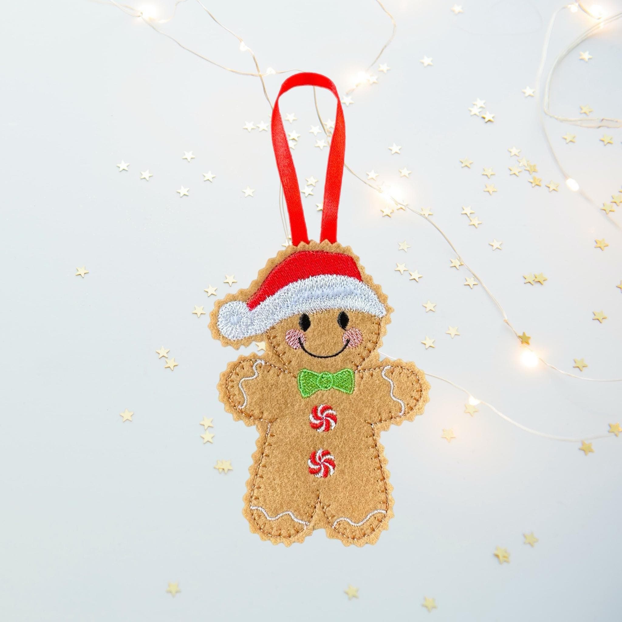 Christmas Gingerbread Man Felt Decoration — image 2
