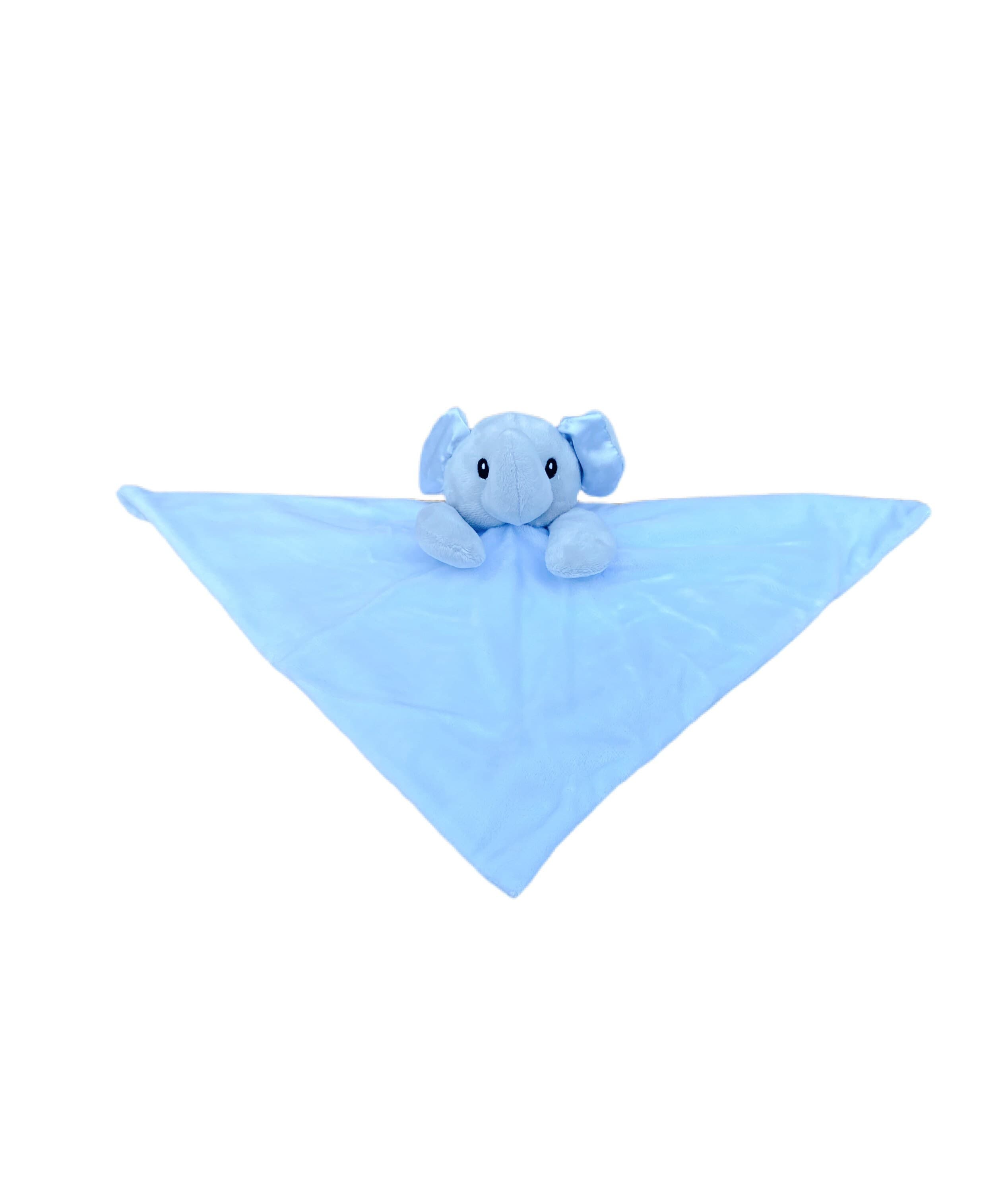 Personalized Blue Elephant Baby Comforter: Newborn Gift, Keepsake