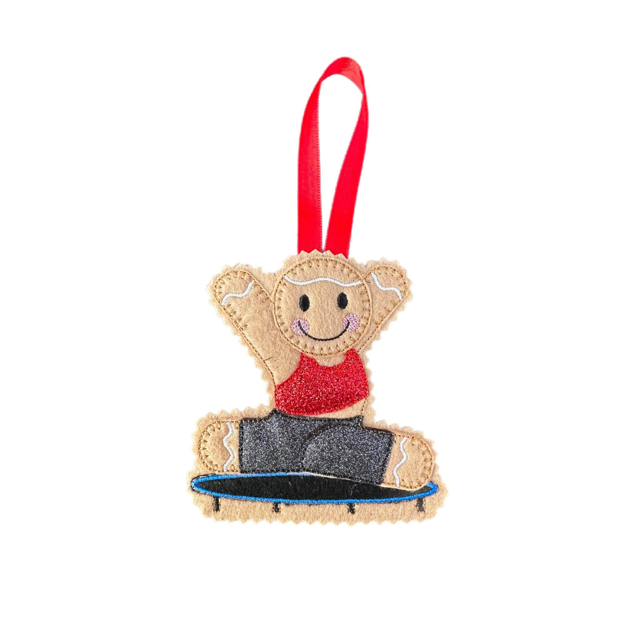 Trampoline Gingerbread Felt Decoration — image 2