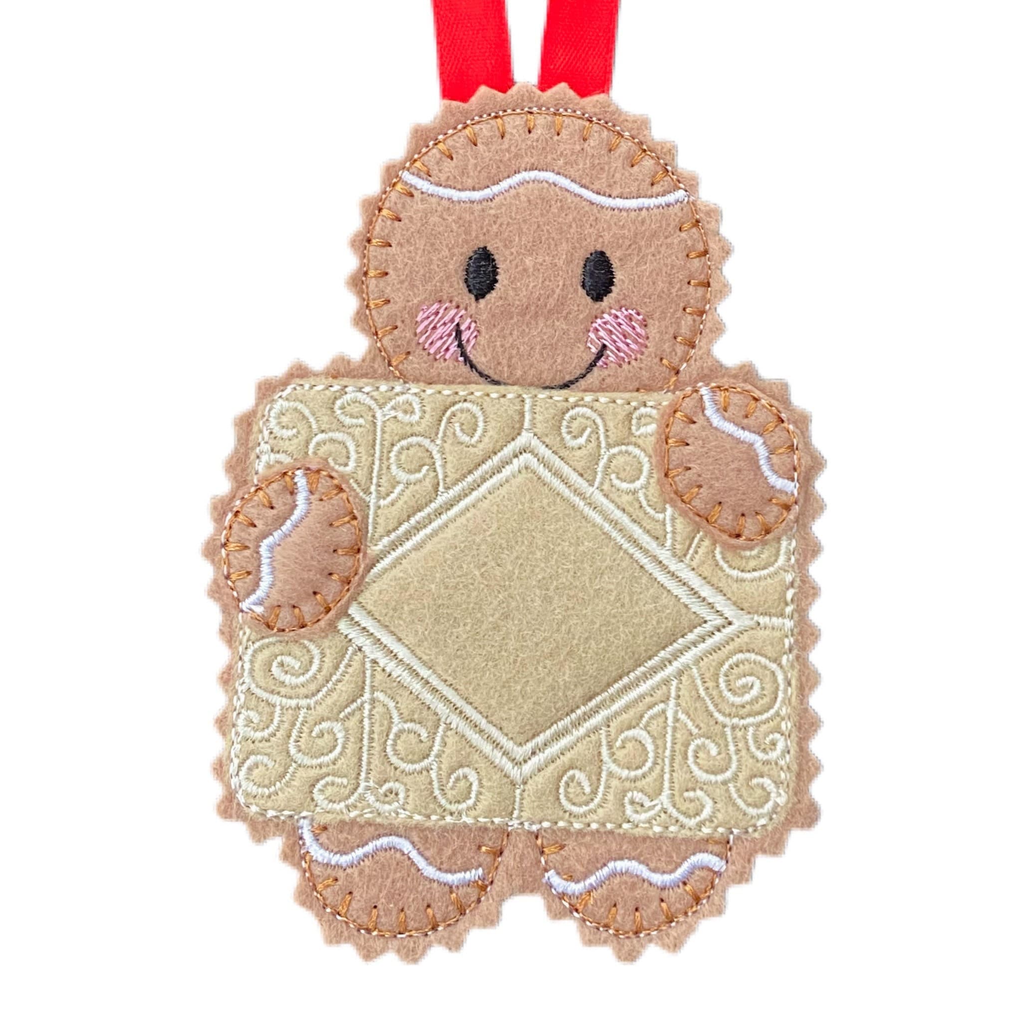 Custard Cream/Biscuit Gingerbread Man Felt Decoration — image 2
