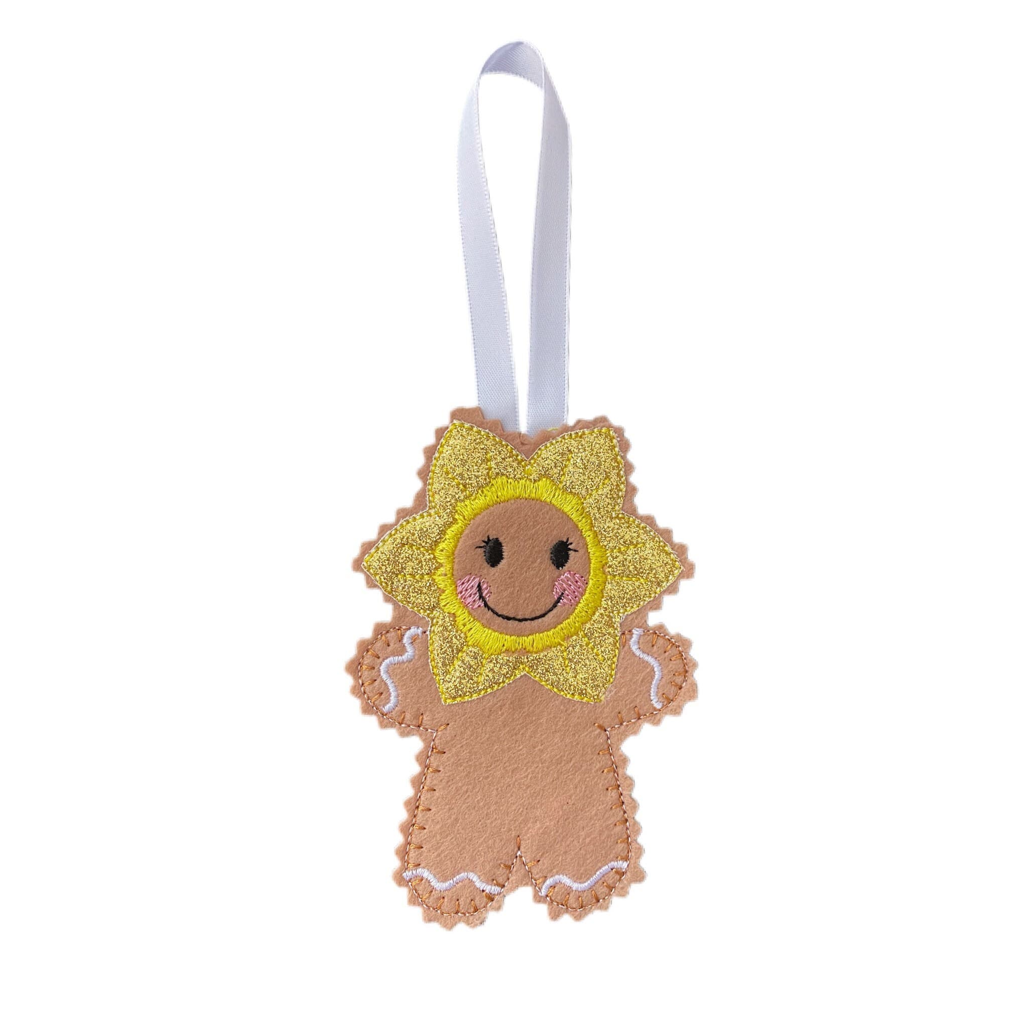 Daffodil Dress Up Gingerbread Man Felt Decoration