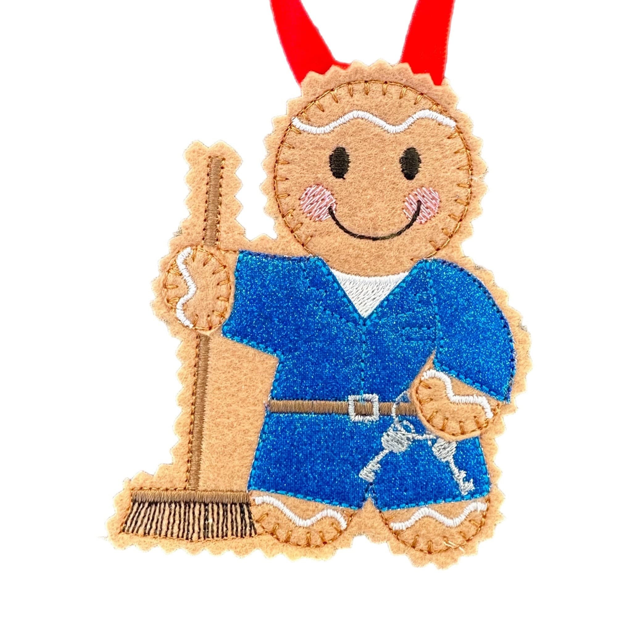 Caretaker Gingerbread Man Felt Decoration — image 2
