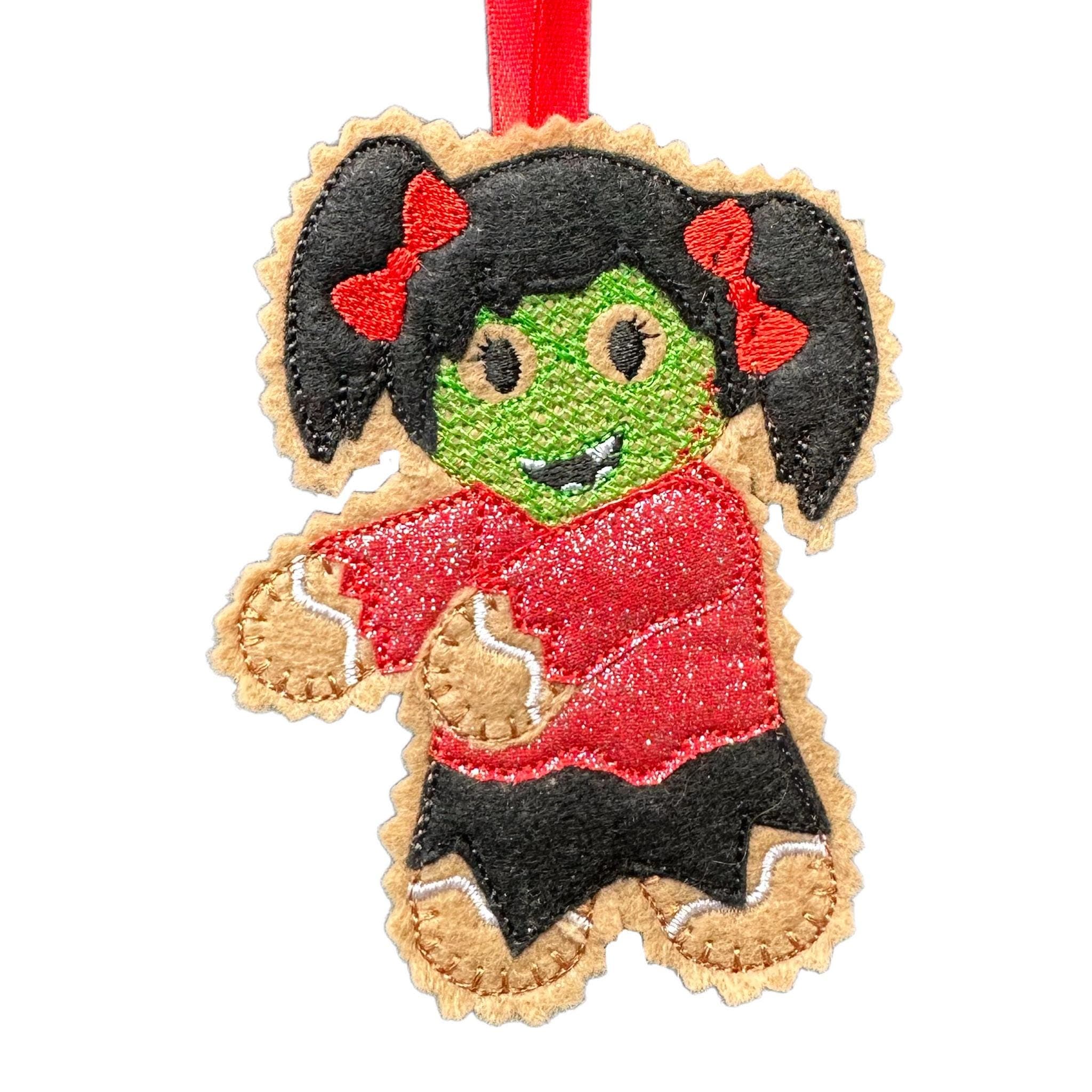 Zombie Gingerbread Decorations – Felt Halloween Ornaments — image 6