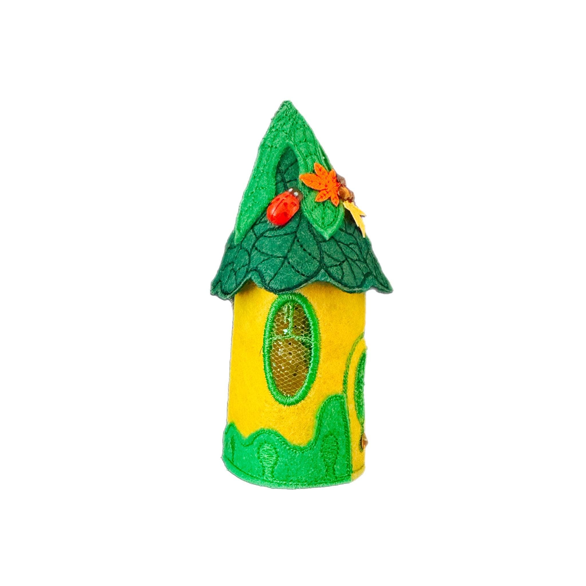 Whimsical Woodland Yellow Fairy House — image 3
