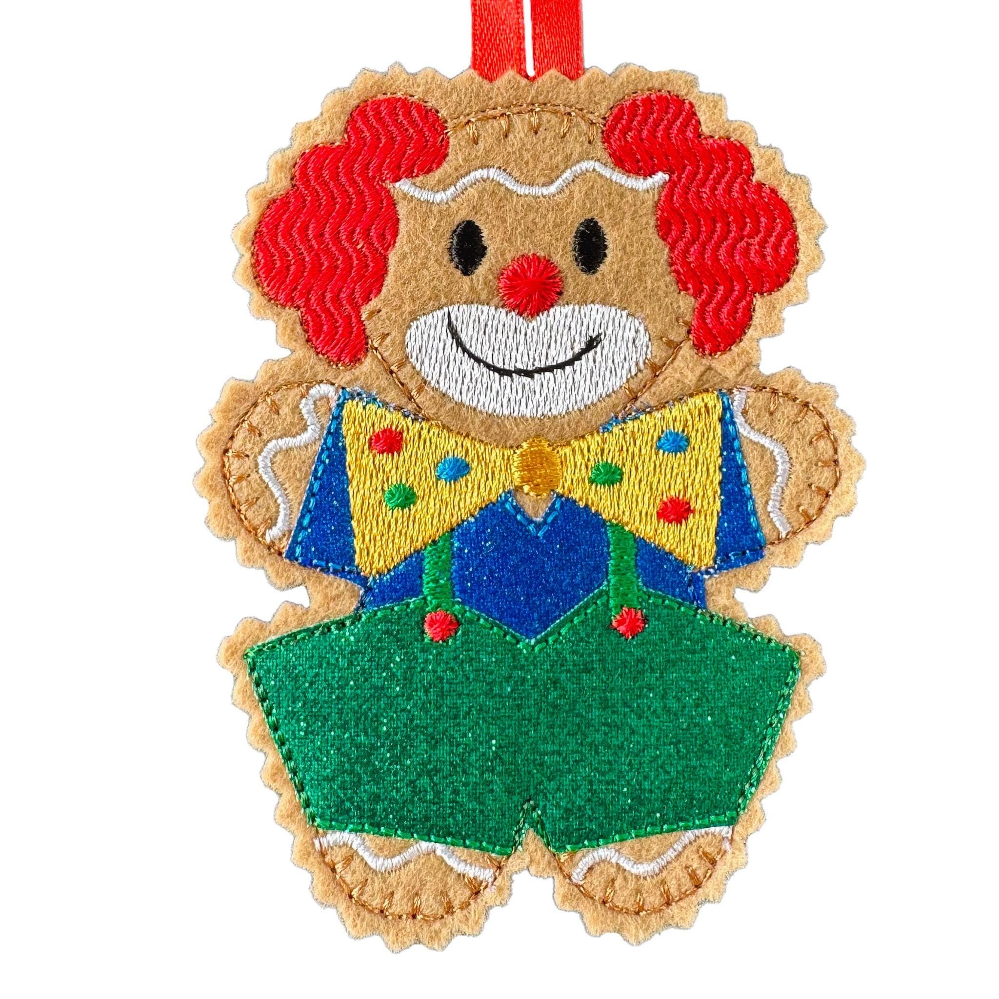 Clown Gingerbread Felt Decoration — image 2