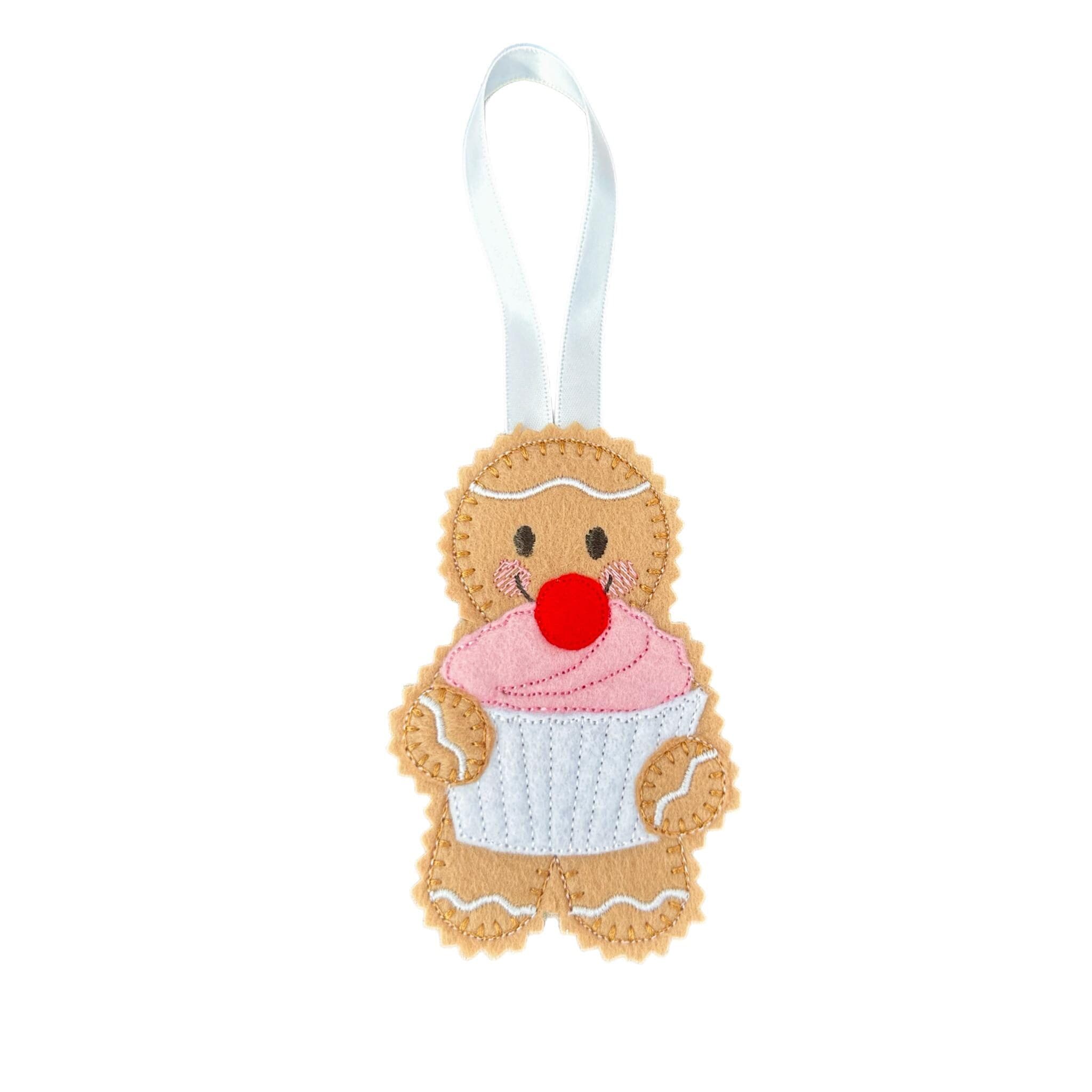 Cupcake Gingerbread Felt Decoration — image 2