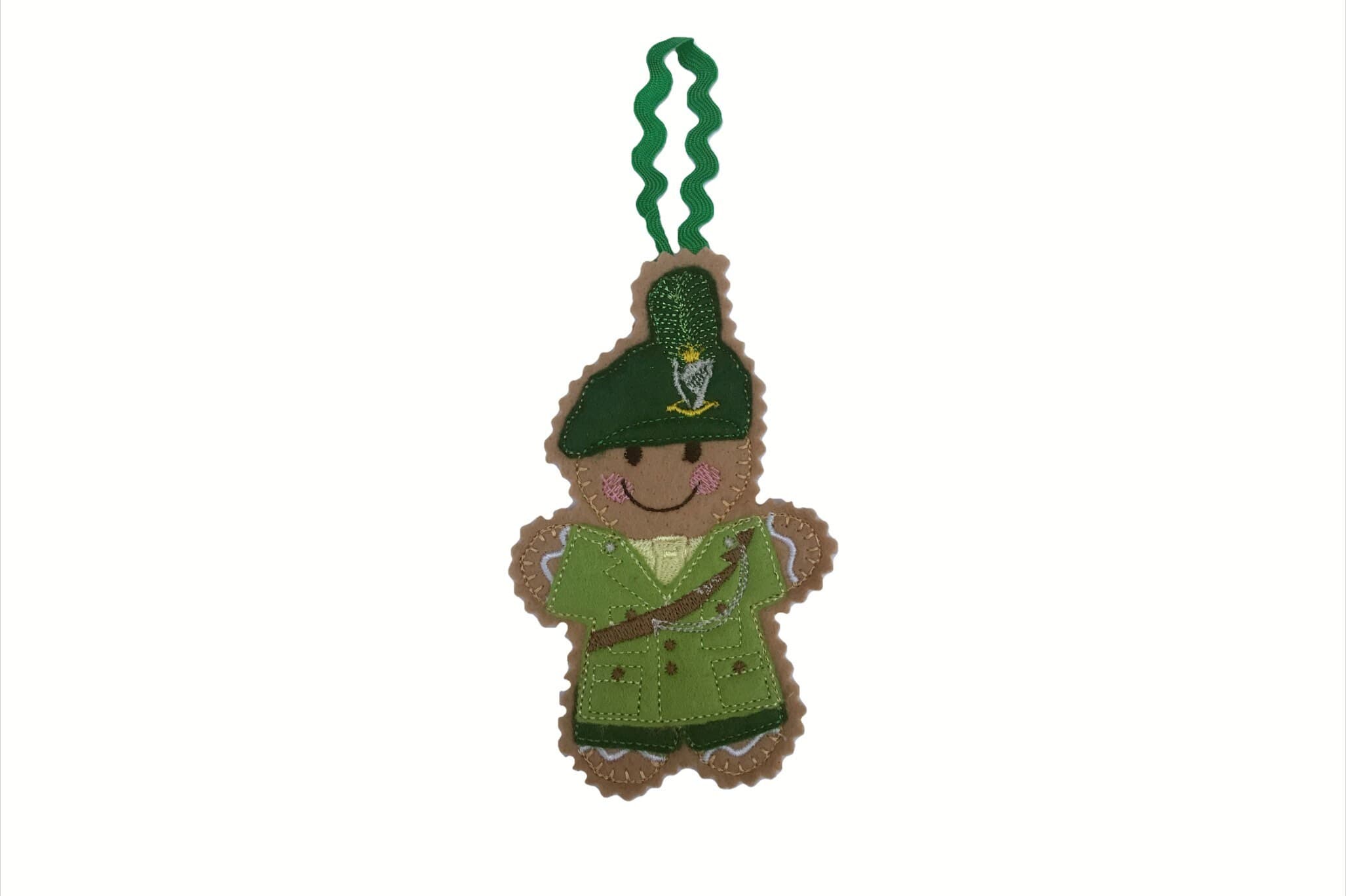 Irish Soldier Gingerbread Man Felt Decoration