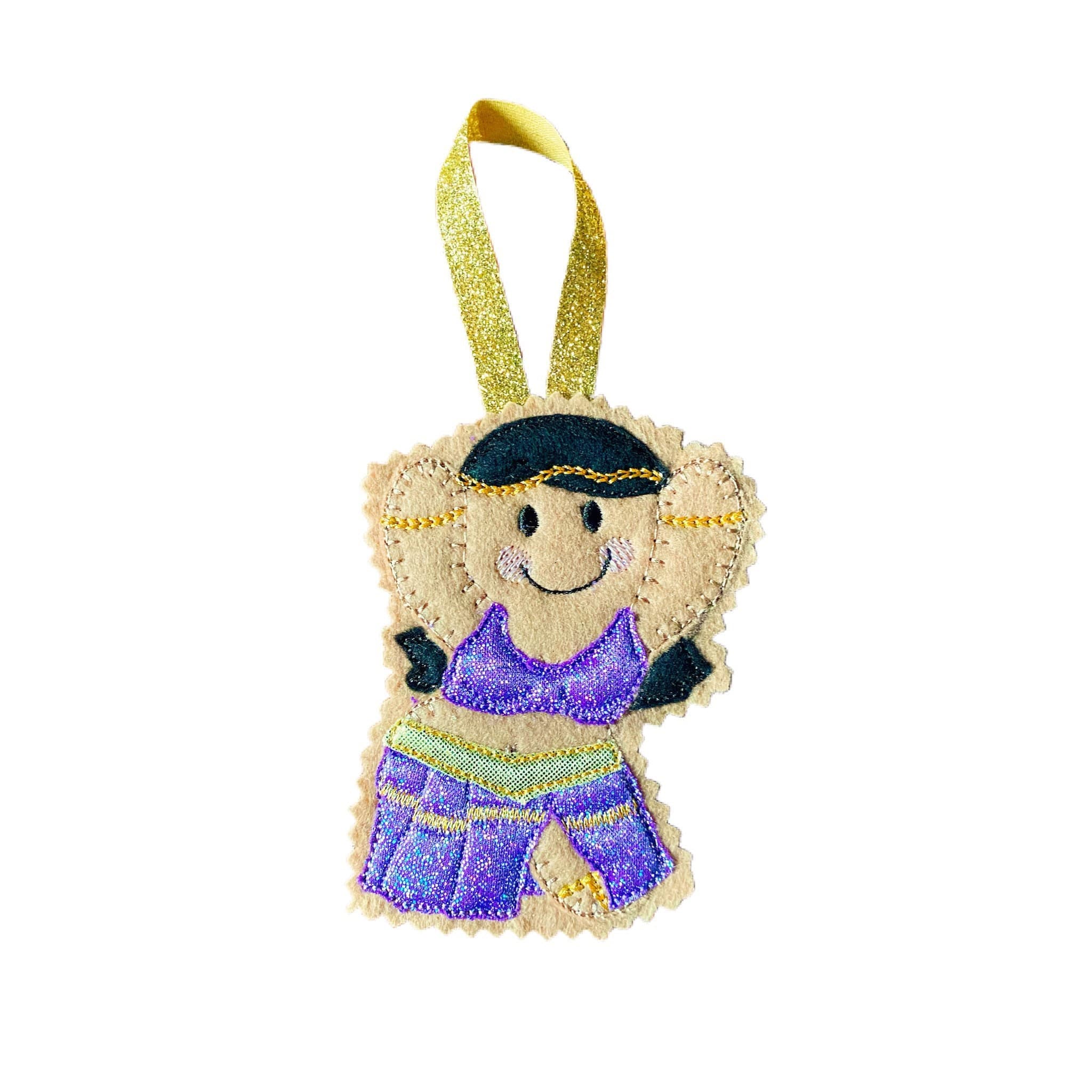 Belly Dancer Gingerbread Man Felt Decoration