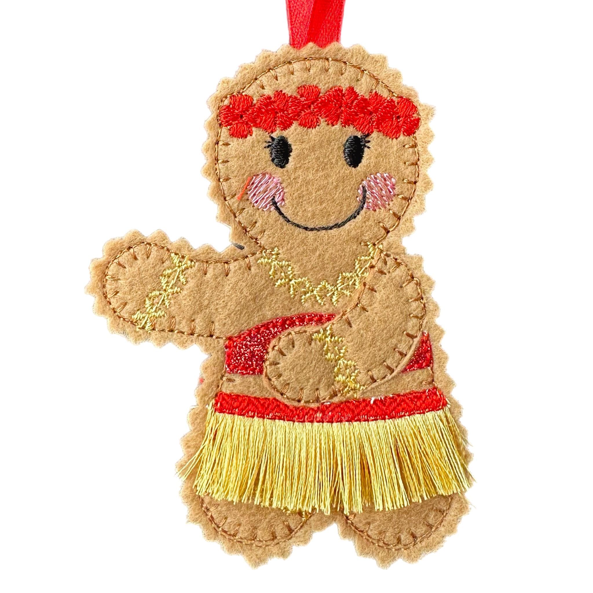 Hawaiian Gingerbread Felt Luau Decoration — image 2