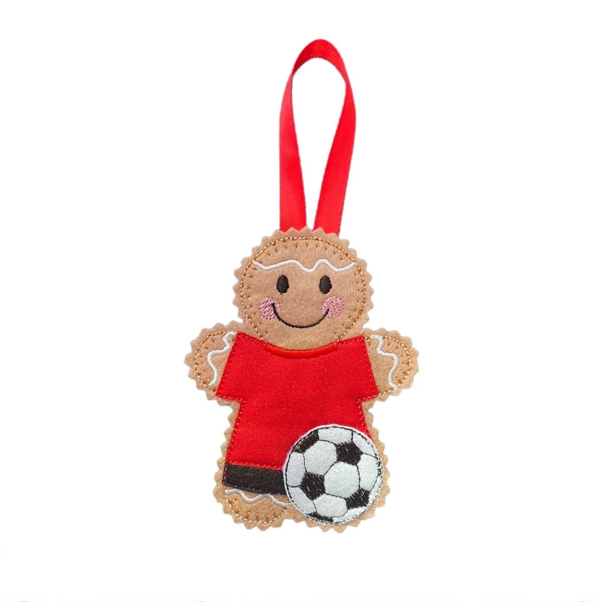 Football Gingerbread Man Felt Decoration