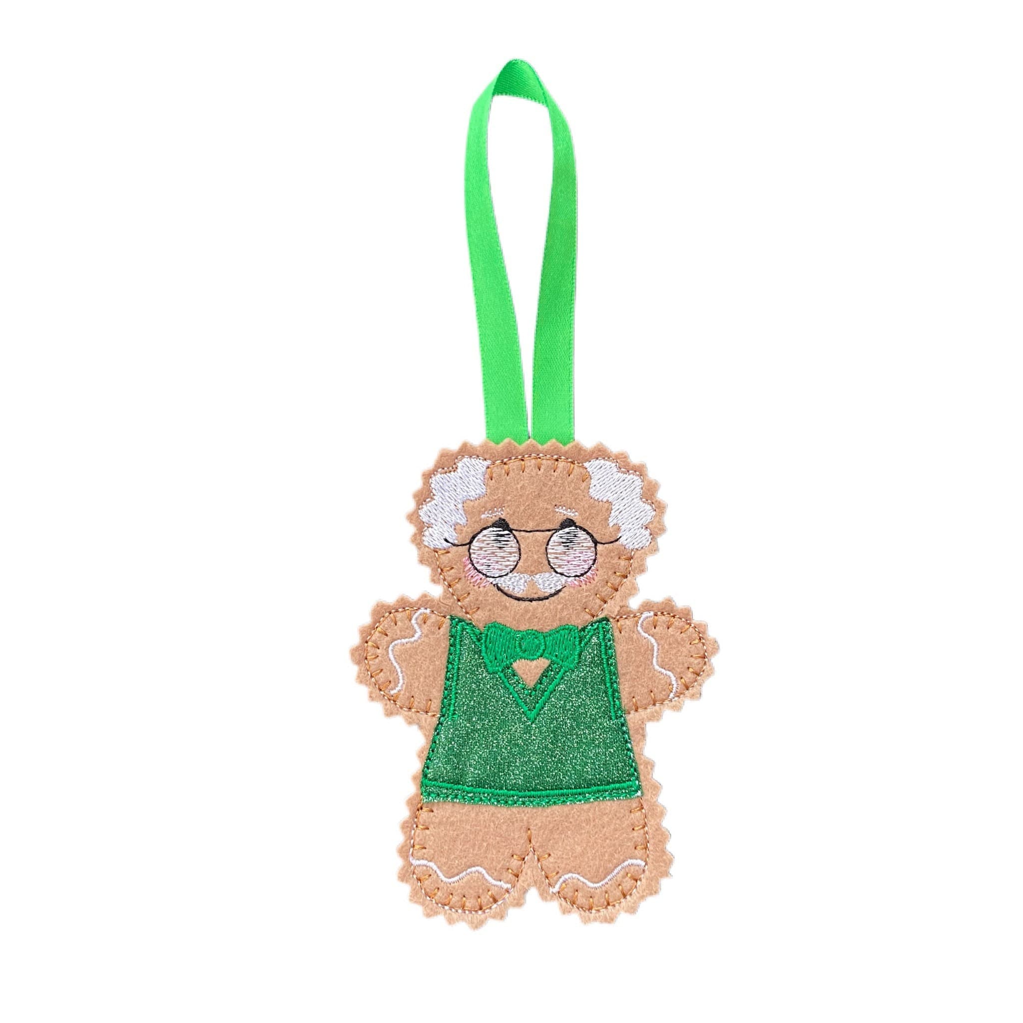 Grandad / Grandpa / Papa / Pops Gingerbread Man Felt Decoration
