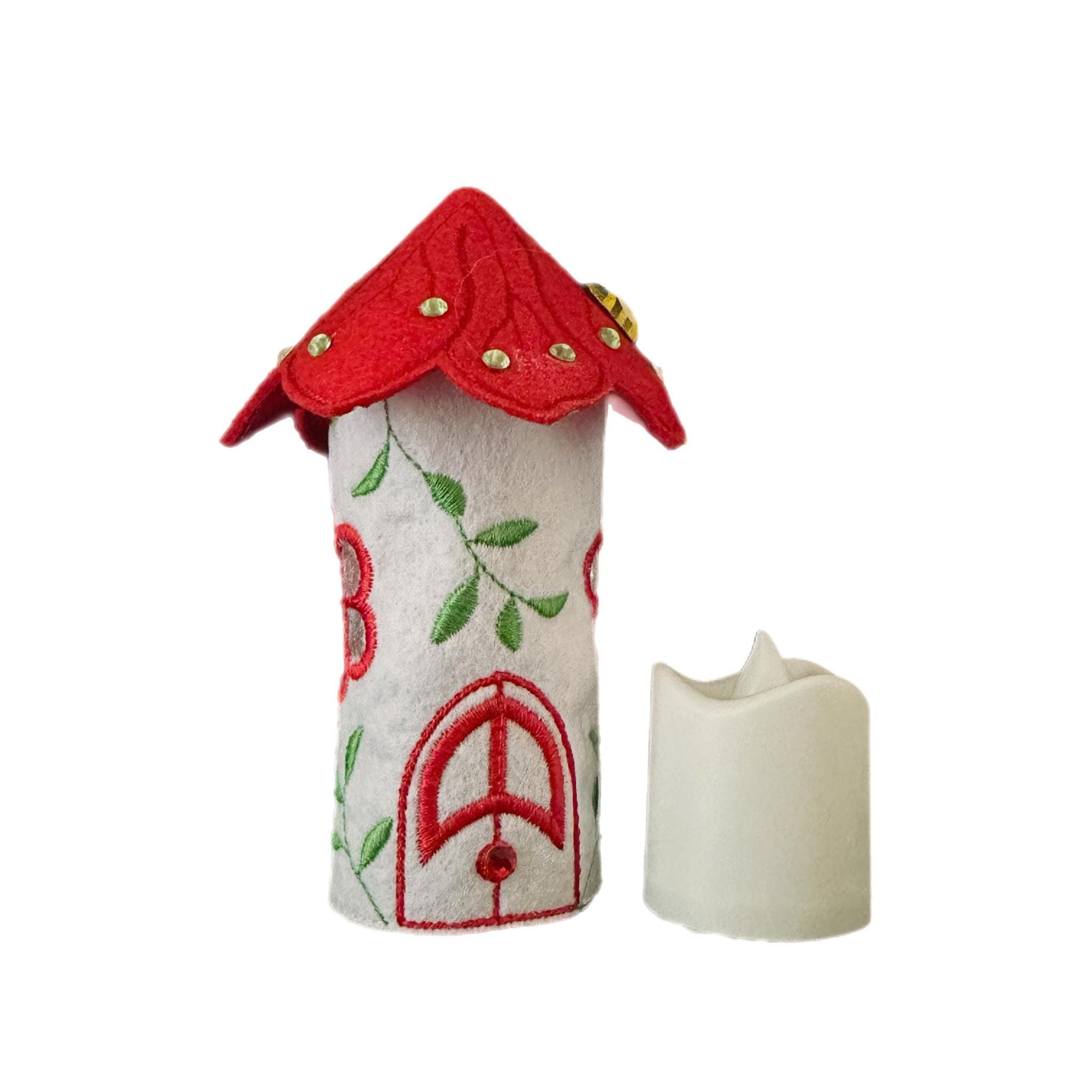 Red Petal Flower Light Fairy House