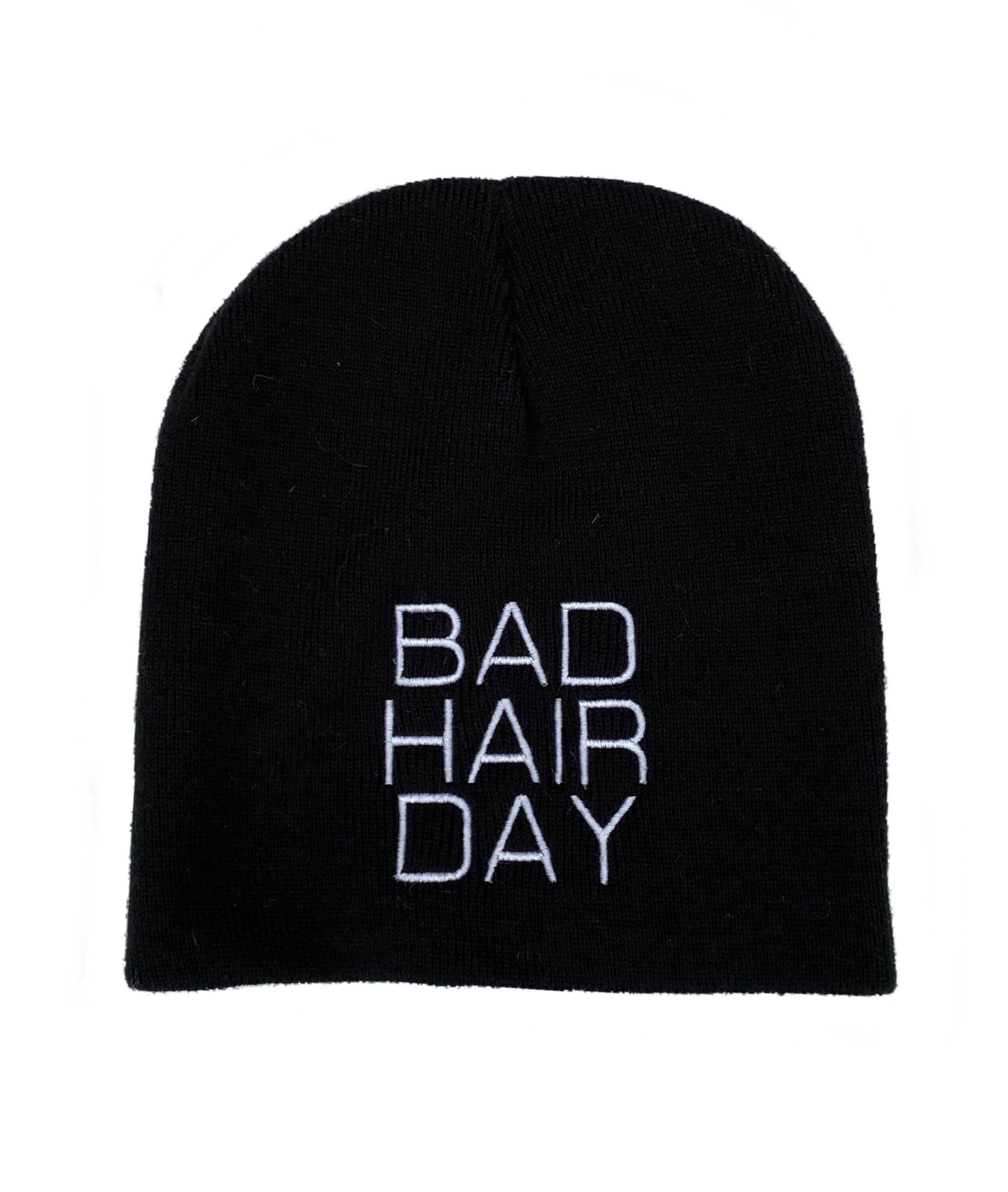 Novelty quote Bad Hair Day Joke Beanie Hat — image 2