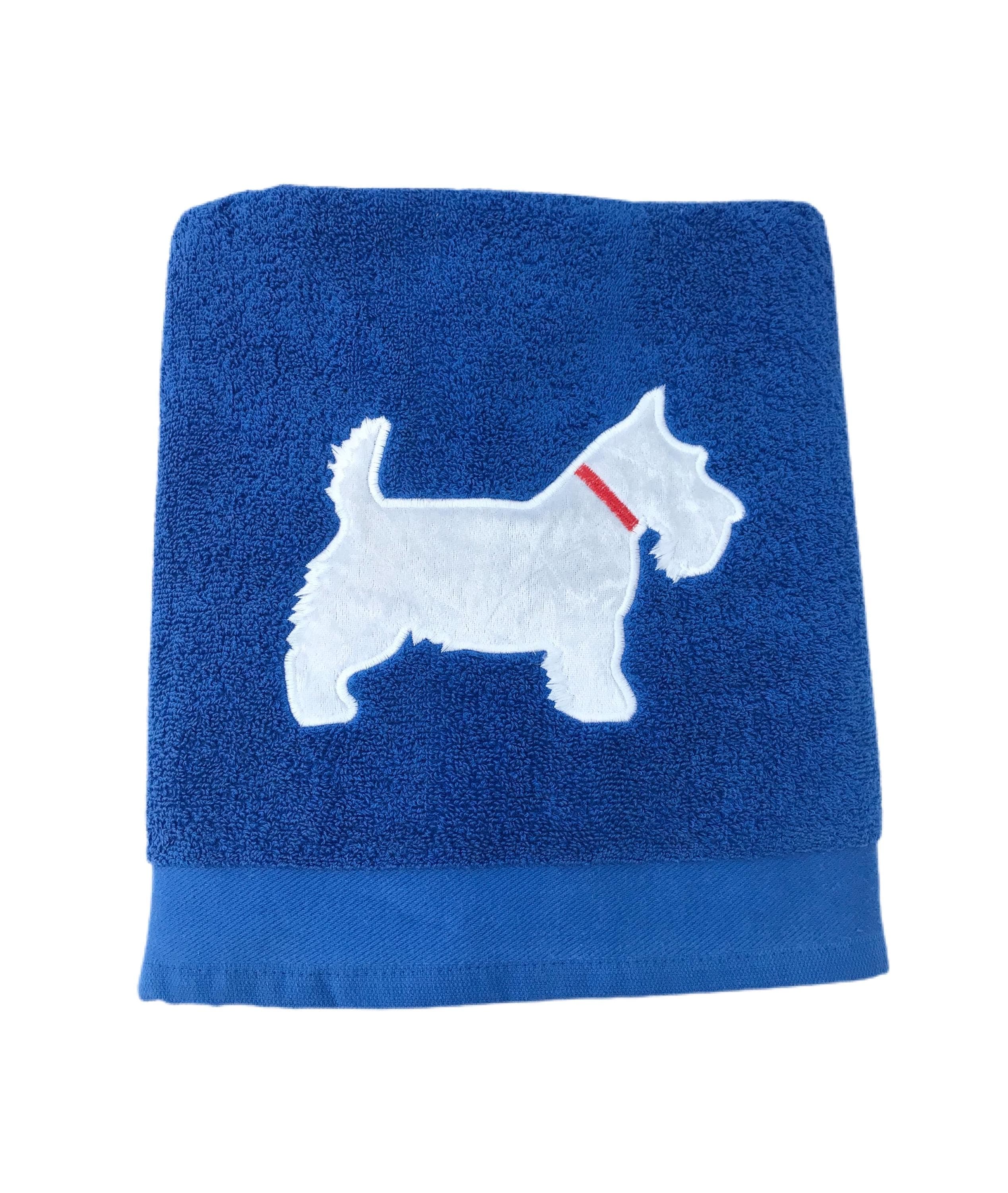 Embroidered Scottie Dog Bath Towel: Gift for Dog Lover — image 2