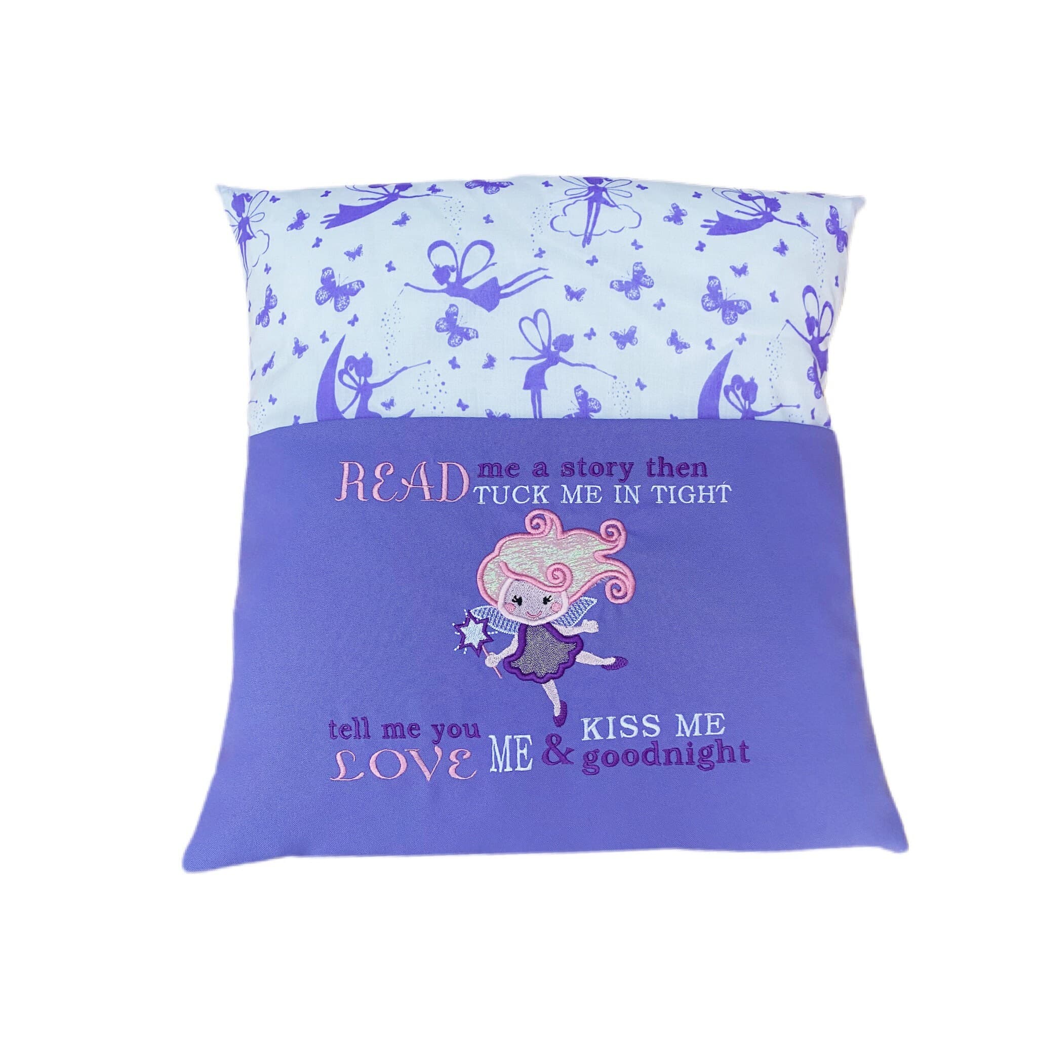 Fairy Reading Cushion: Embroidered Story Book Pocket — image 2