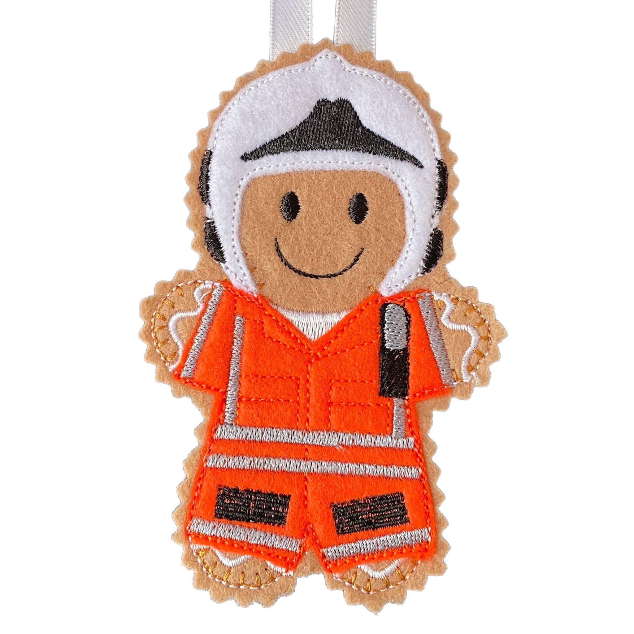 Air Ambulance / Paramedic Gingerbread Man Felt Decoration — image 2