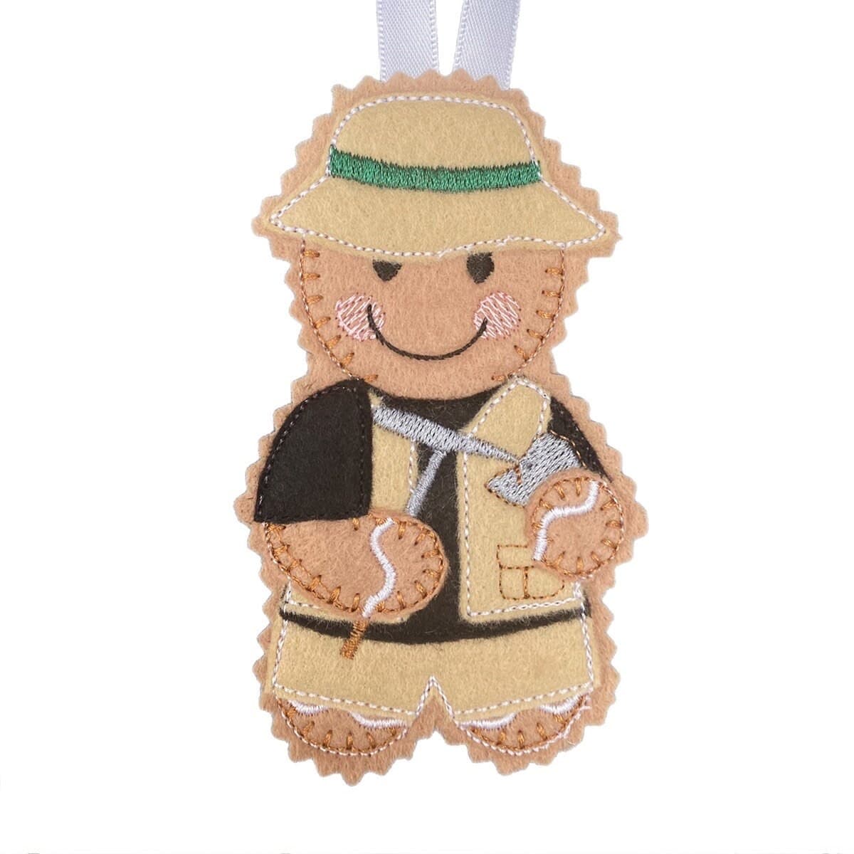 Geologist Gingerbread Man Felt Decoration — image 2