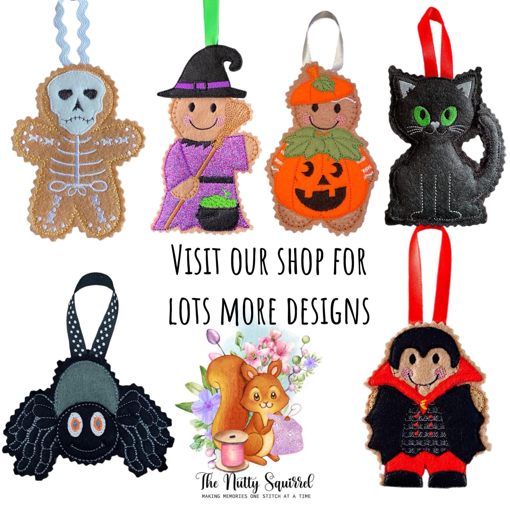 Dracula Gingerbread Man Halloween Felt Decoration — image 2