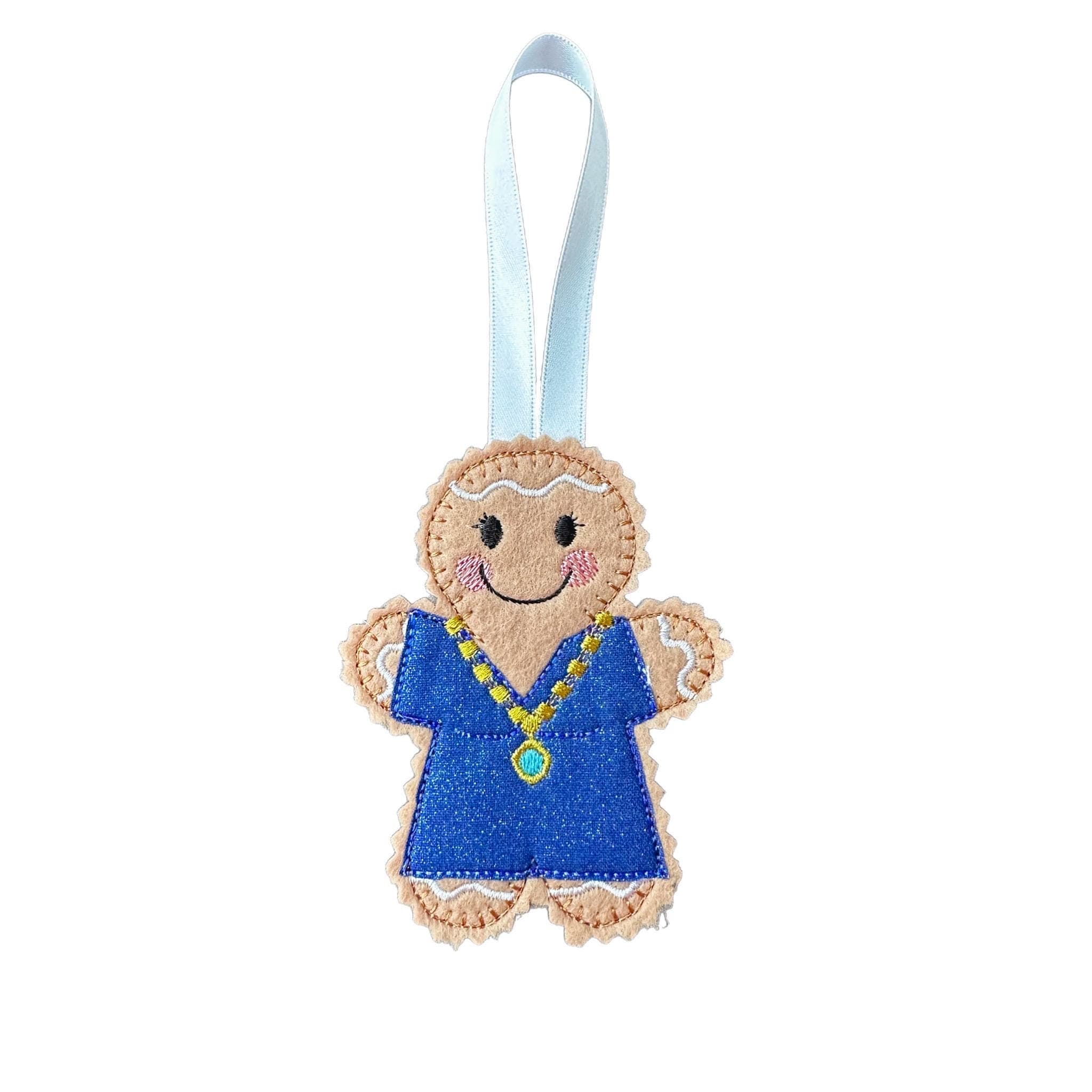 Mayor Gingerbread Man Felt Decoration — image 2