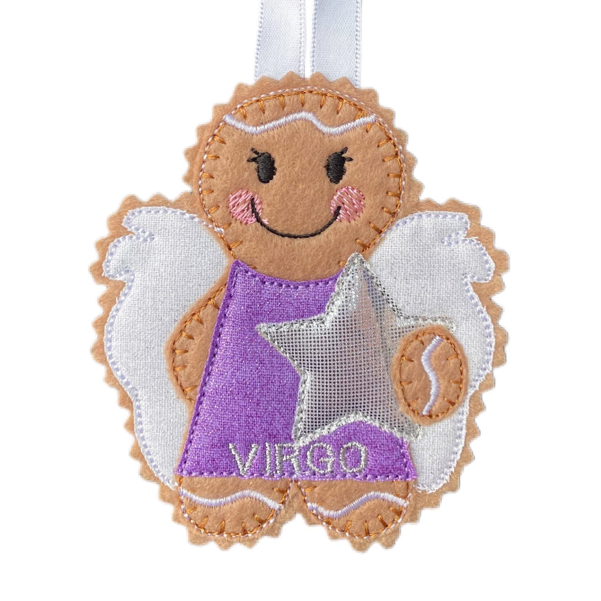 Horoscope Virgo Starsign Gingerbread Man Felt Decoration — image 2