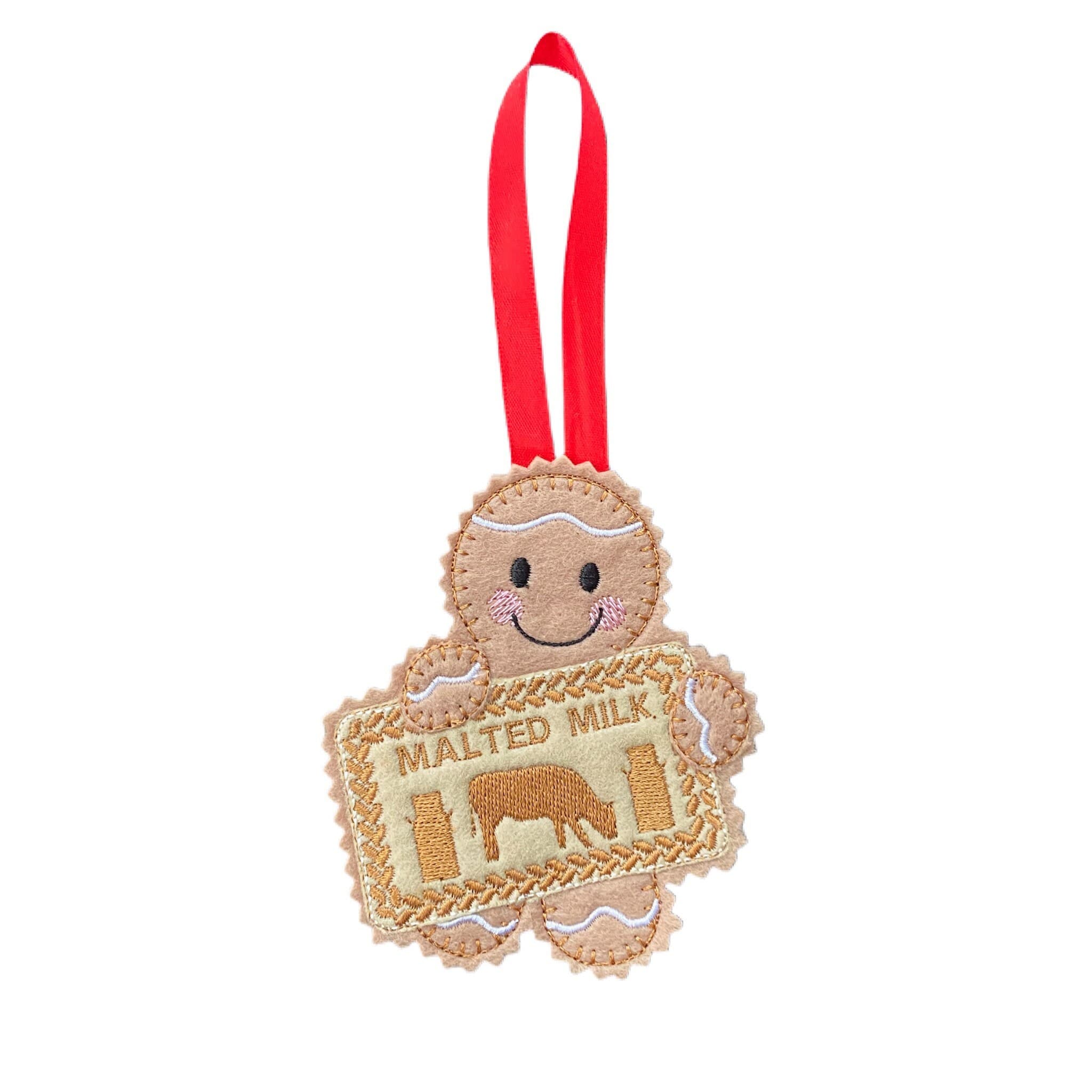 Malted Milk Biscuit Gingerbread Man Felt Decoration