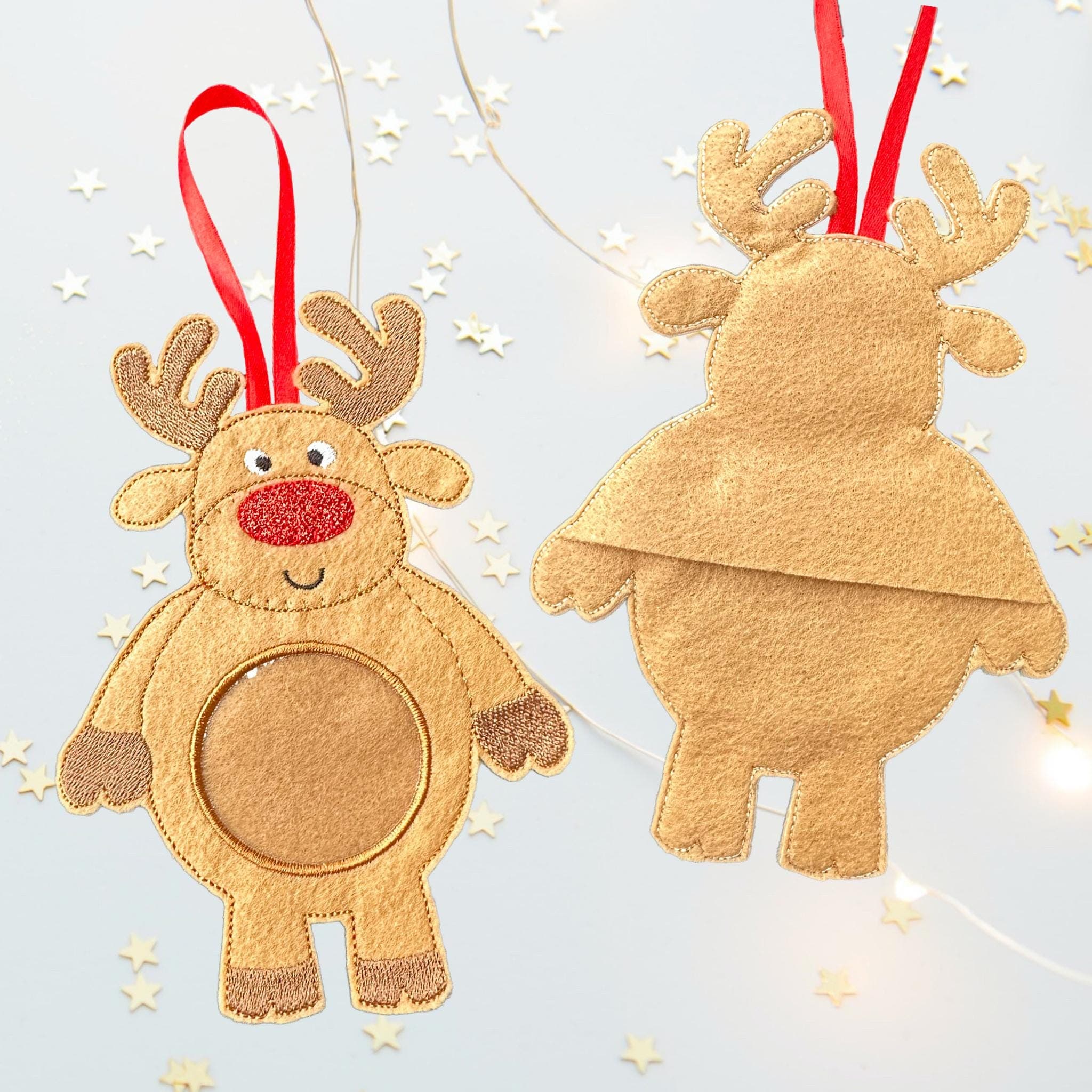 Reindeer Felt Treat Bag – Christmas Sweet Holder — image 4