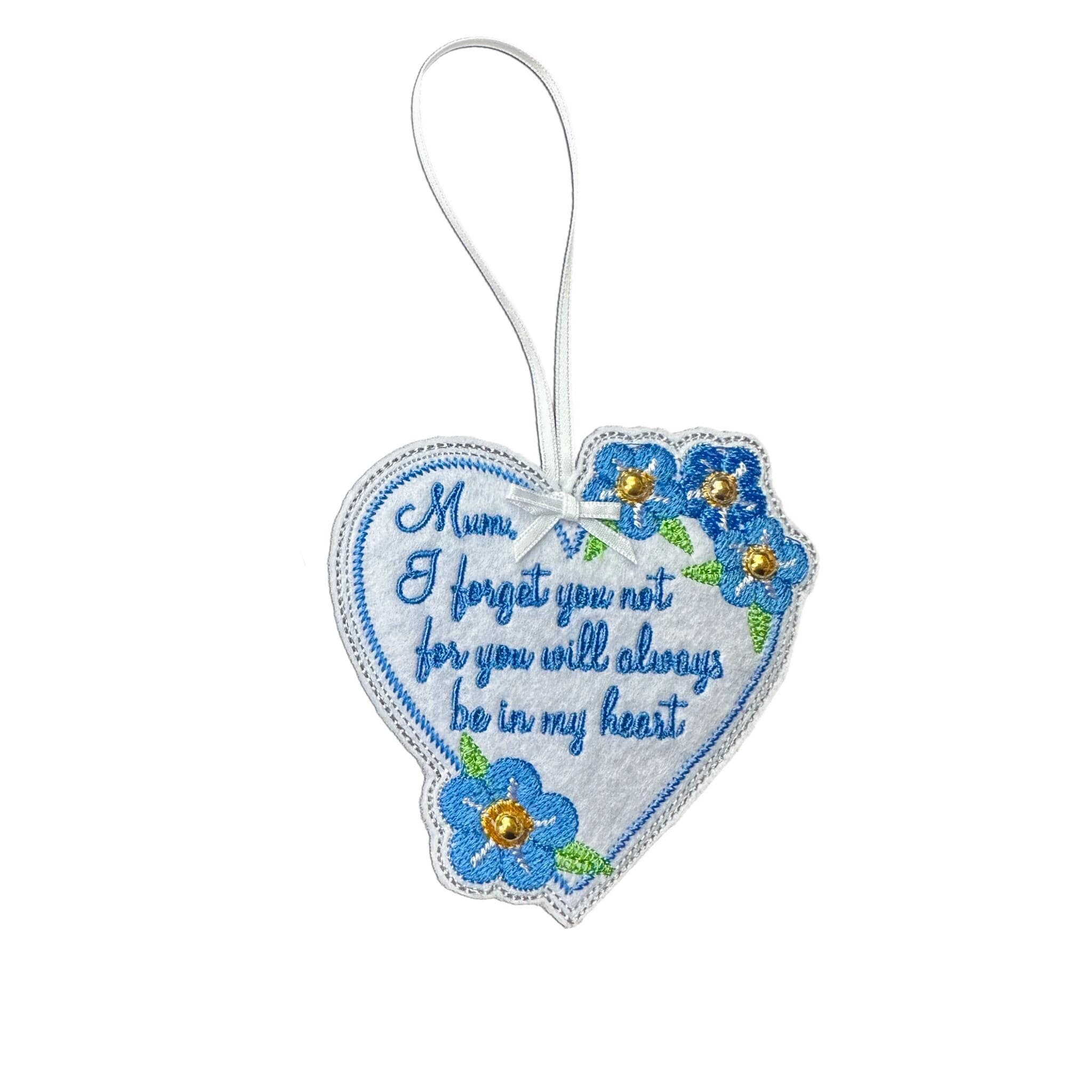 Forget-Me-Not Heart Decoration – Mum or Dad Dementia Awareness Gift — image 5