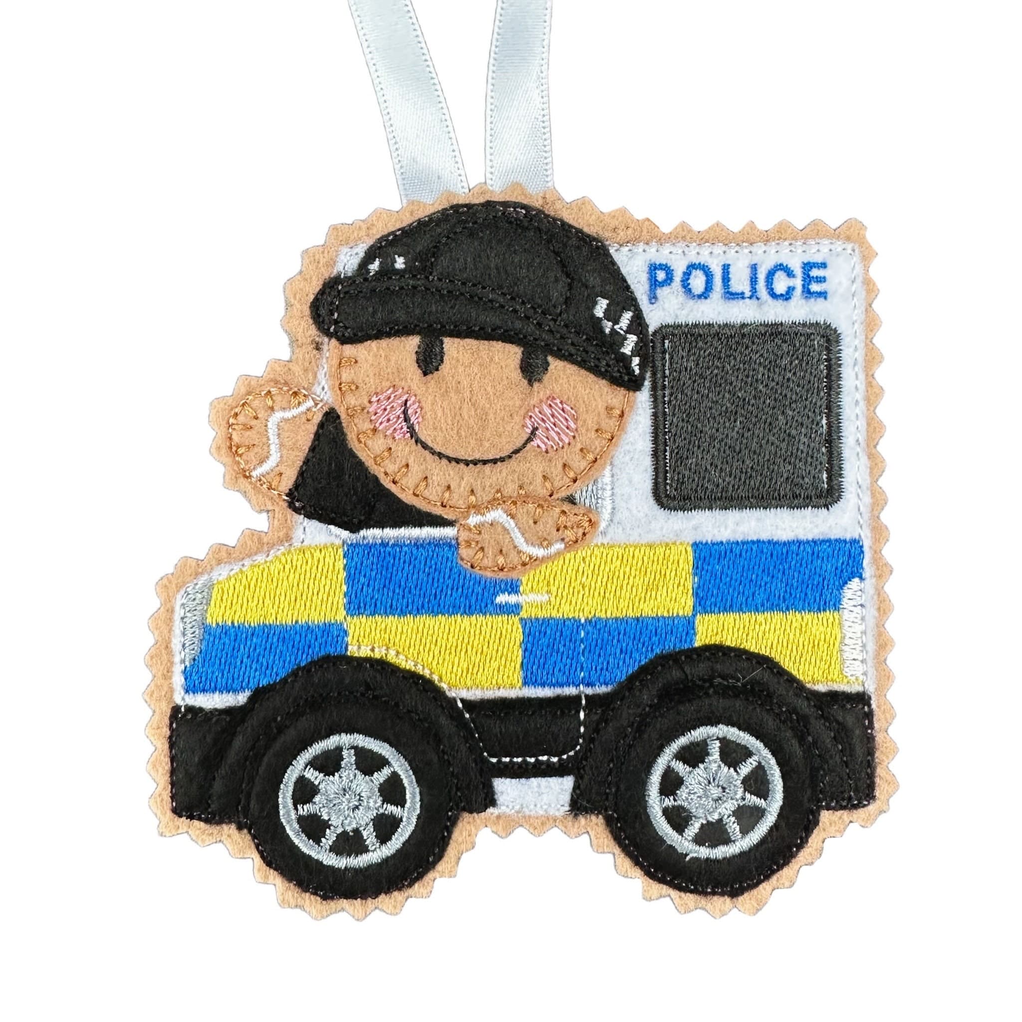 Policeman Gingerbread Man Felt Decoration — image 2