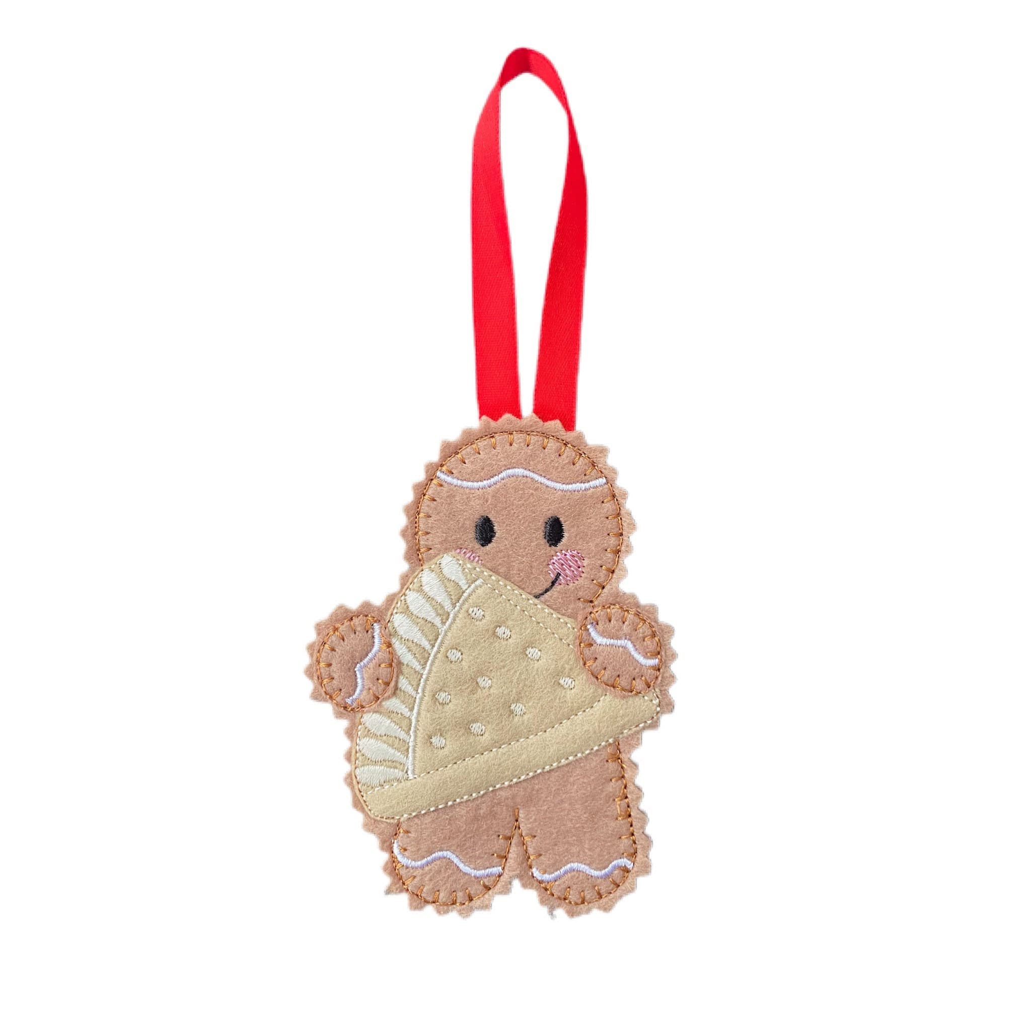Shortbread Biscuit Gingerbread Man Felt Decoration