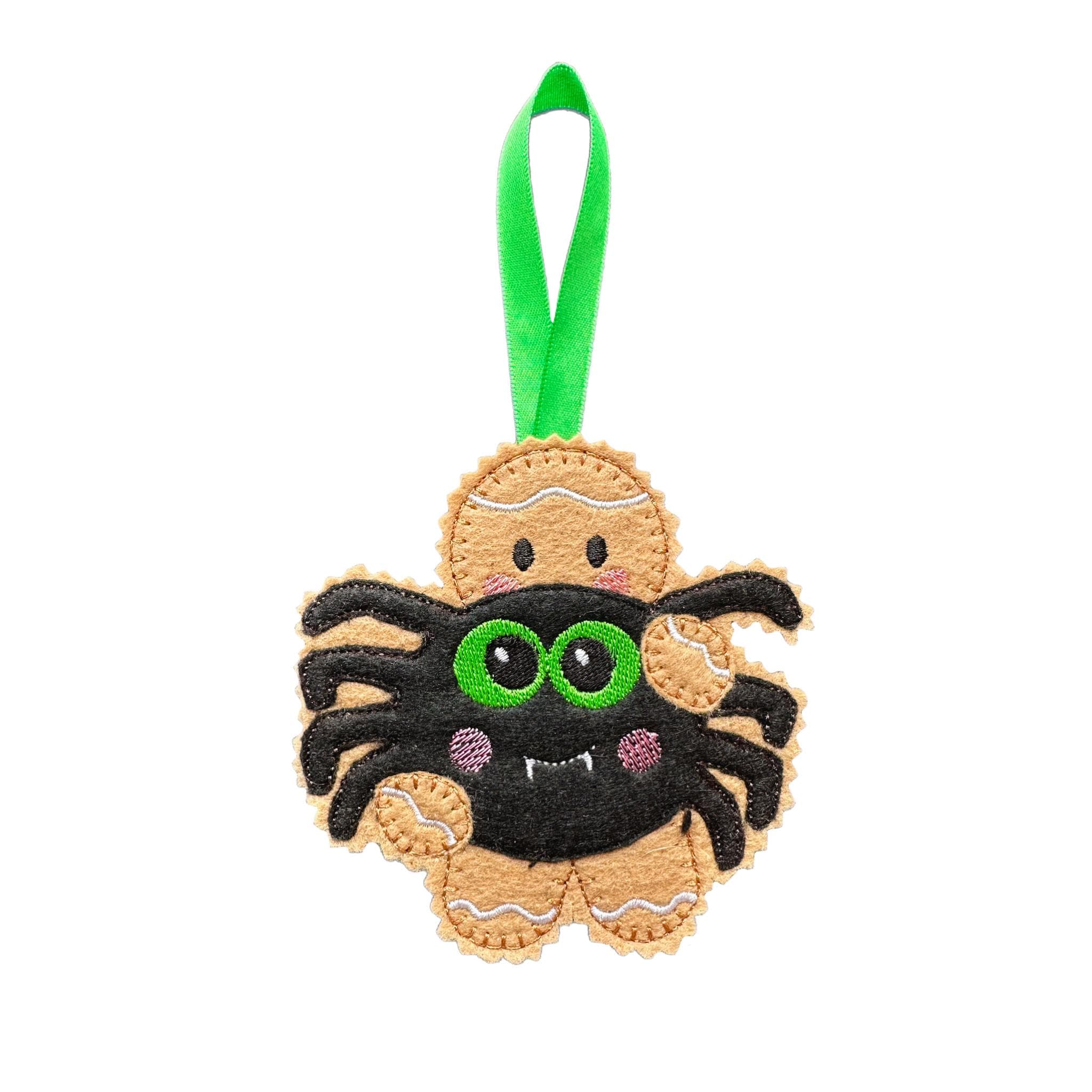 Spider Gingerbread Felt Decoration – Halloween or Tarantula Lover Gift Ornament — image 3