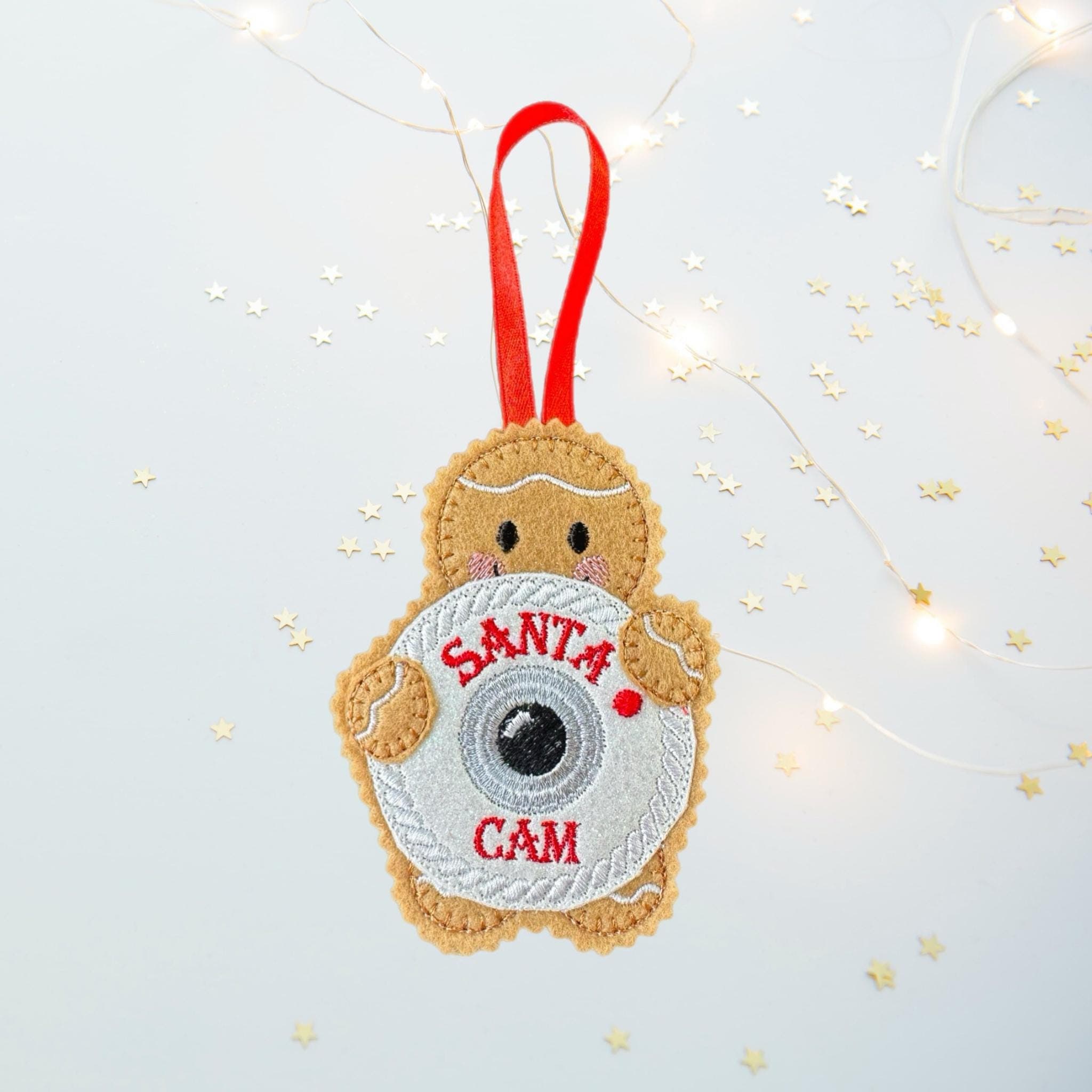 Santa Cam & Elf Cam Felt Gingerbread Decorations — image 5